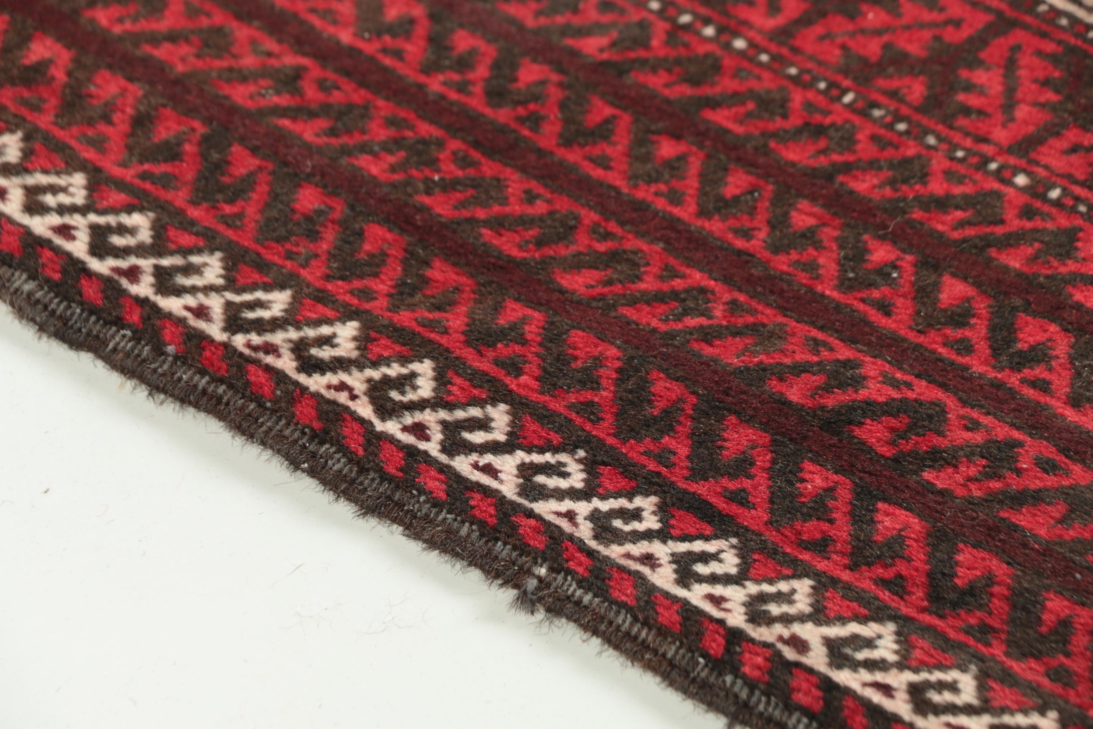 Hand-Knotted Baluch Wool Rug