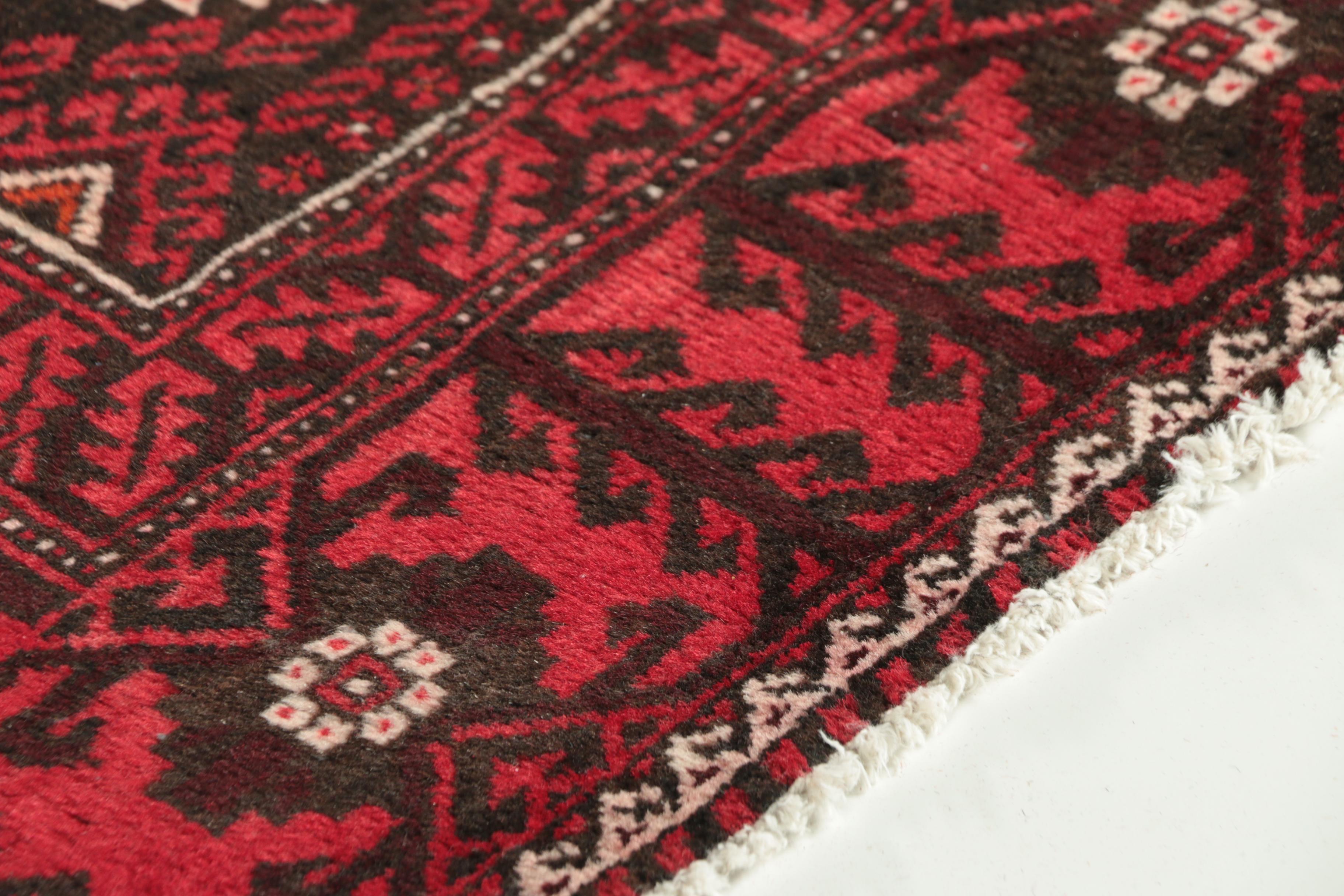 Hand-Knotted Baluch Wool Rug