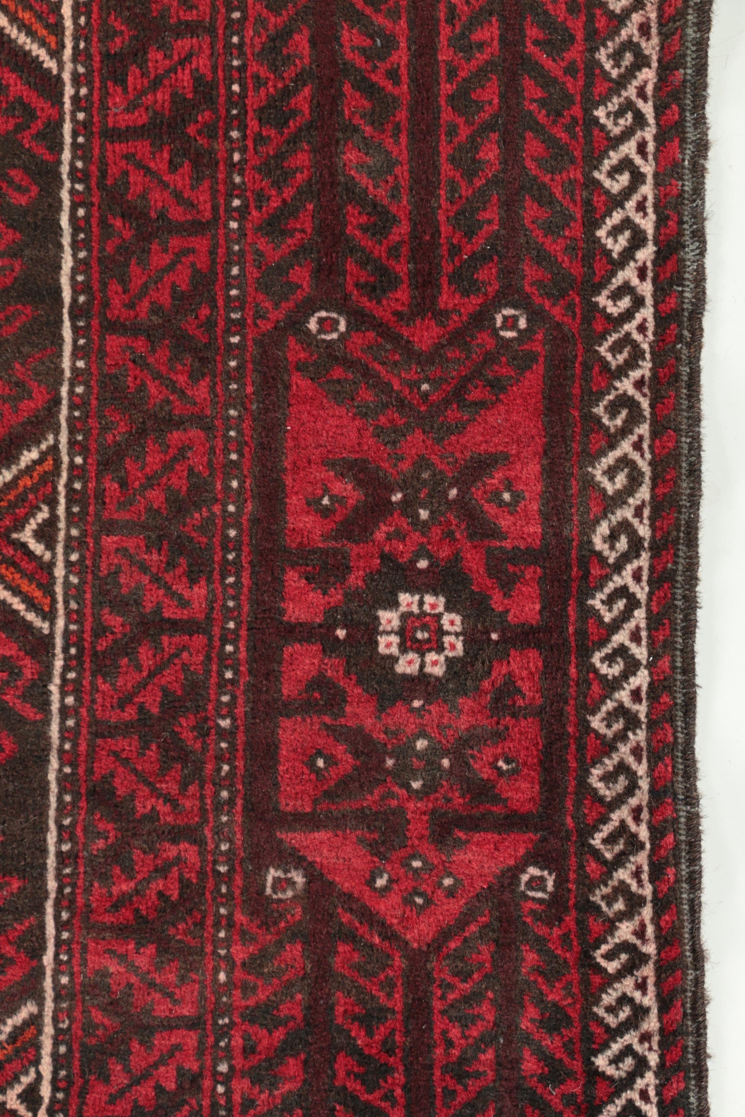 Hand-Knotted Baluch Wool Rug