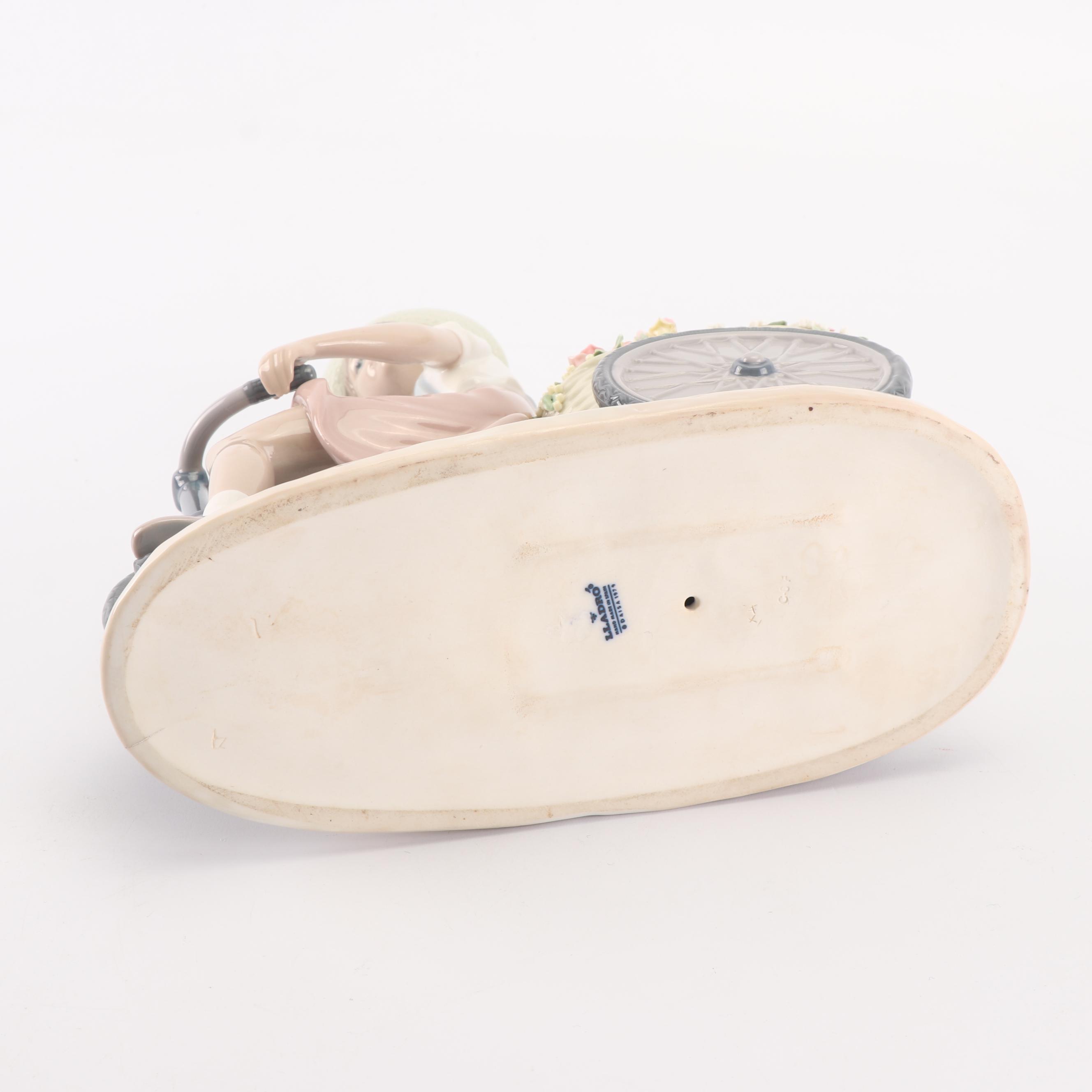 Lladró "Girl with Flowers in Tow" Porcelain Figurine