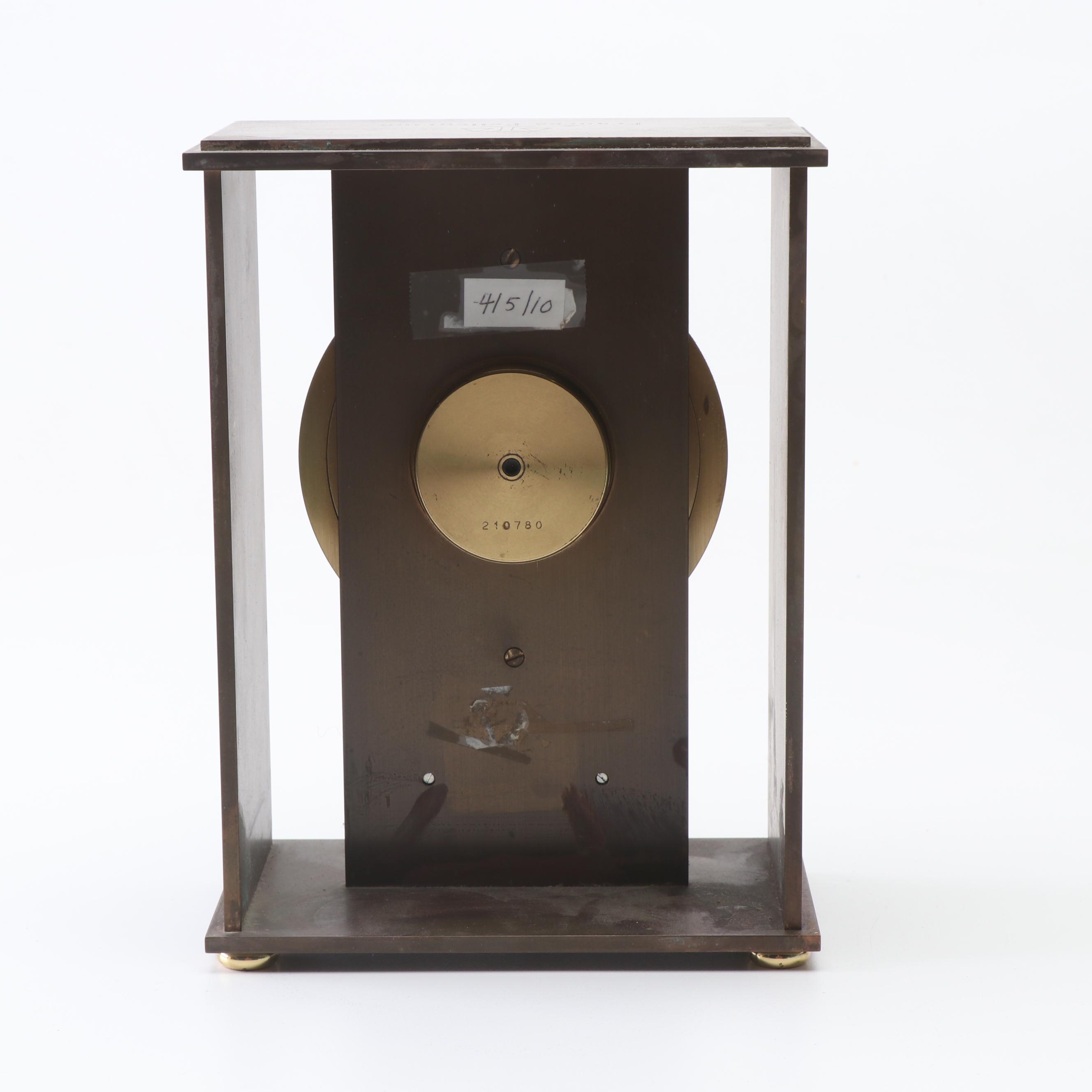 Tiffany & Co. Brass Mantel Clock