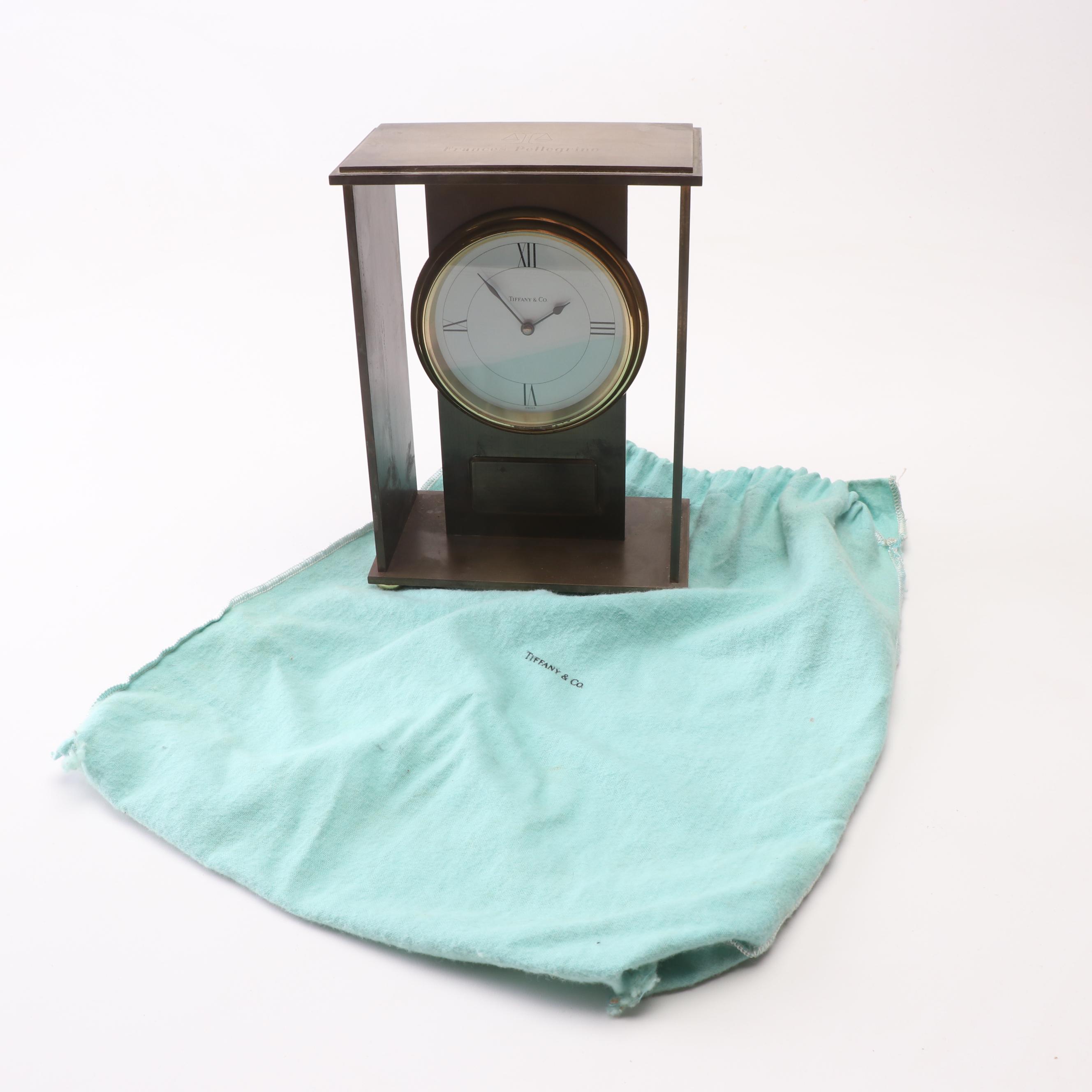 Tiffany & Co. Brass Mantel Clock