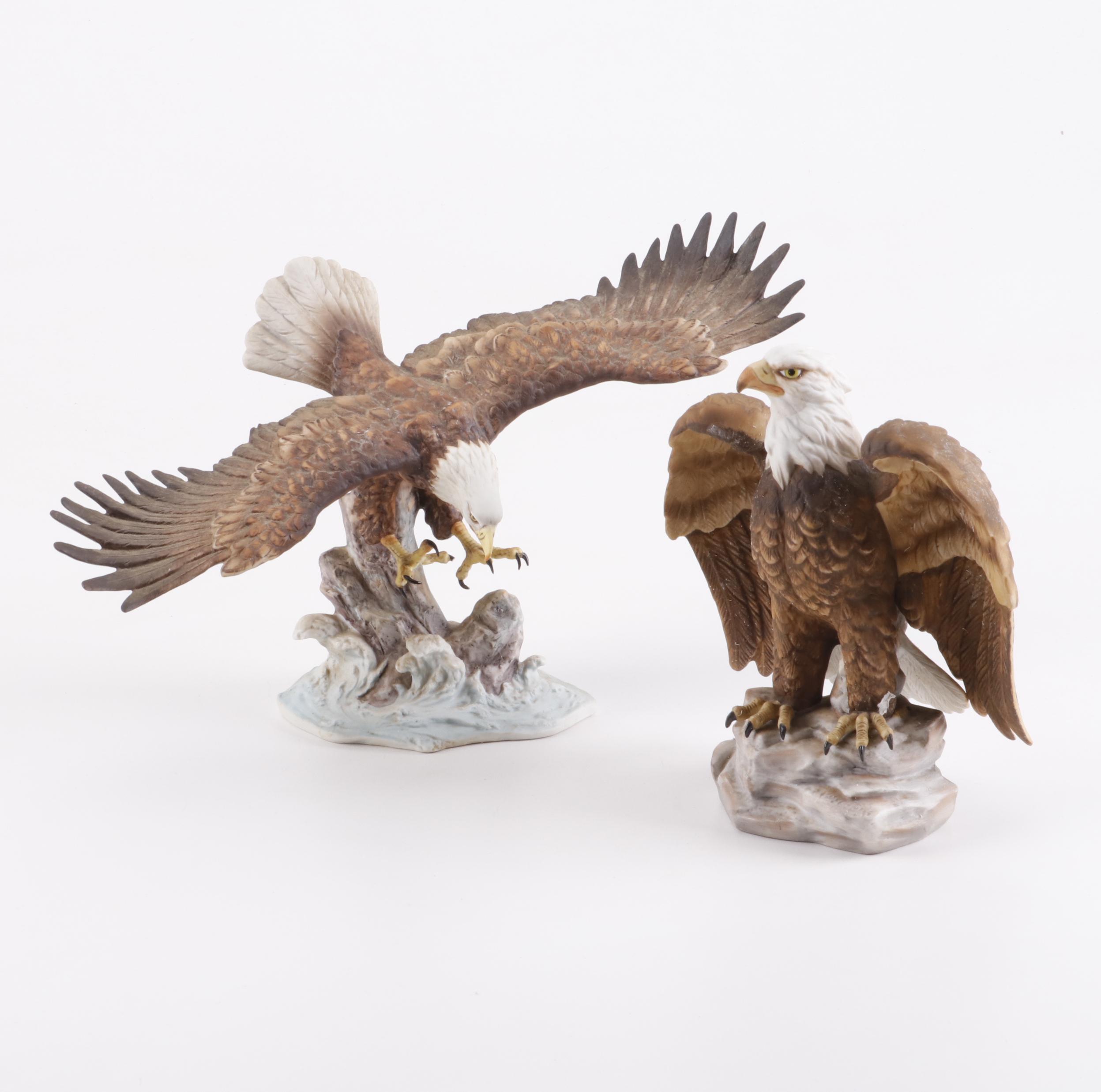 Gorham Gallery Birds "Bald Eagle" Porcelain Sculptures