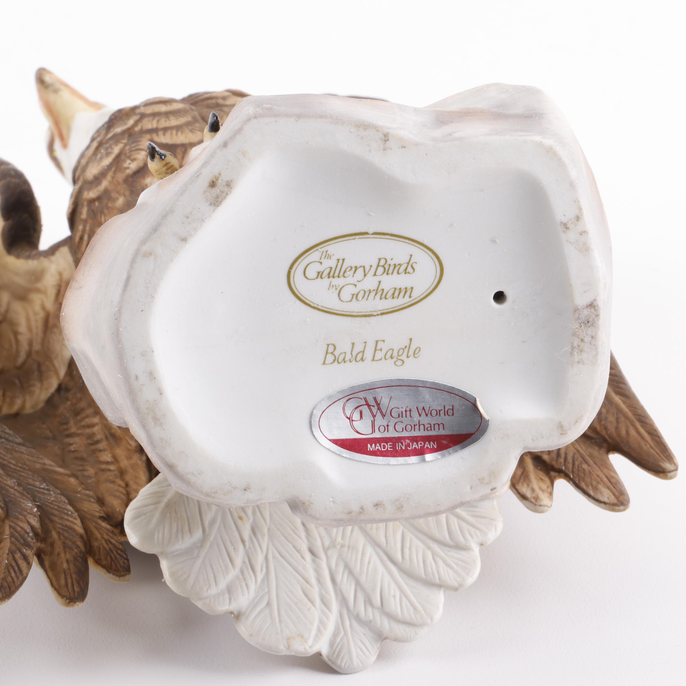 Gorham Gallery Birds "Bald Eagle" Porcelain Sculptures