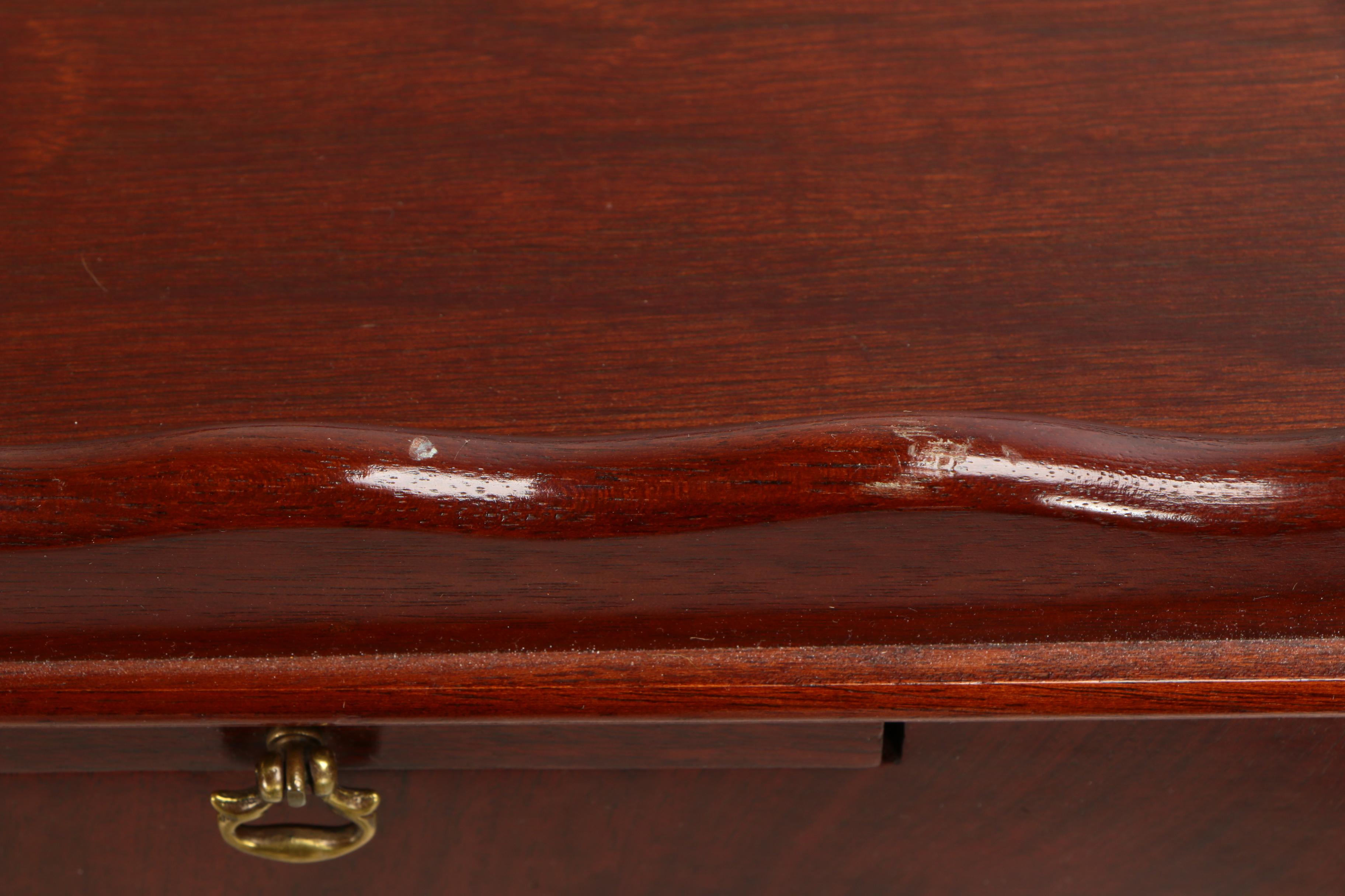 Chinese Chippendale Style Wooden End Table Pair, 20th Century