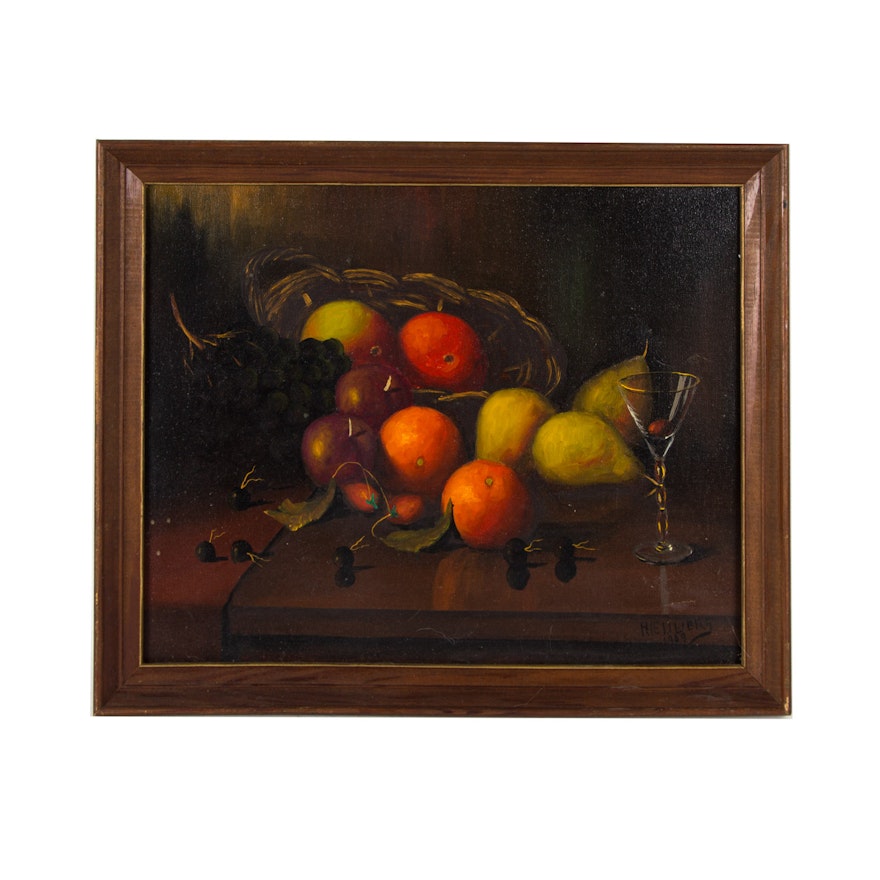 J. Rieuwers Still Life Oil Painting