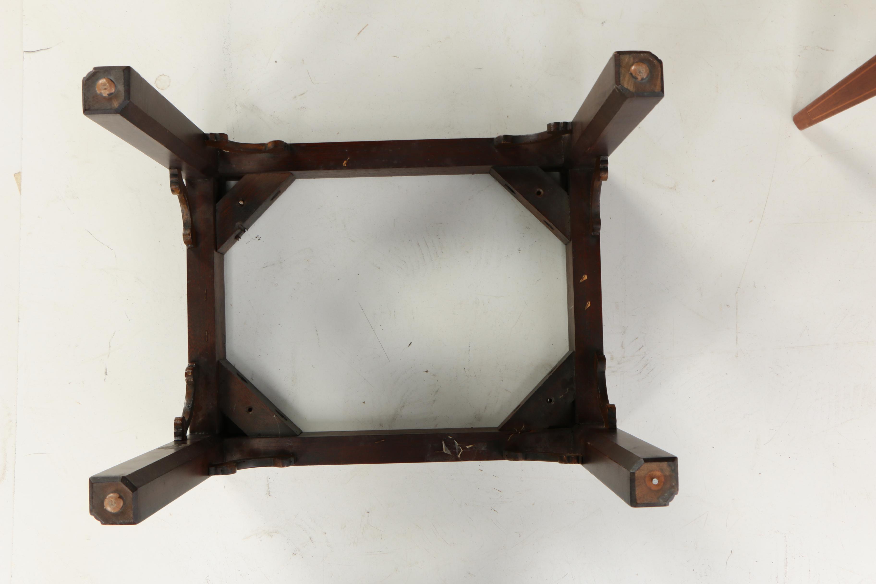 Matching Upholstered Armchair, Footstool, and Chair, 20th Century