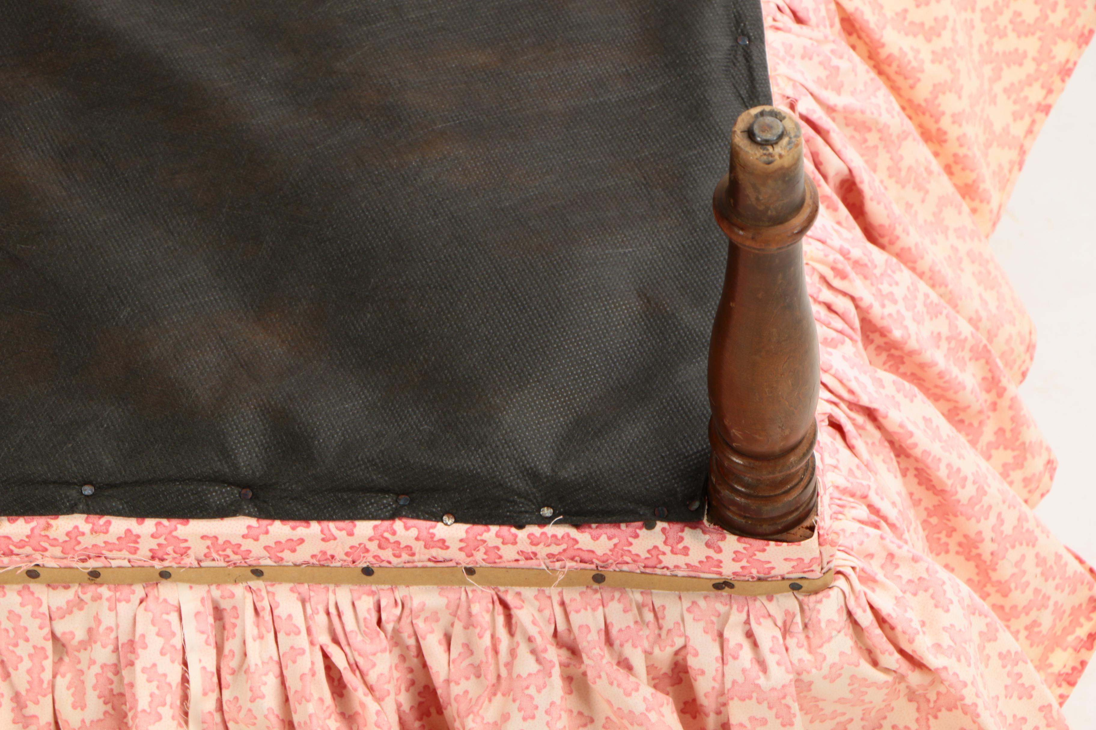 Matching Upholstered Armchair, Footstool, and Chair, 20th Century