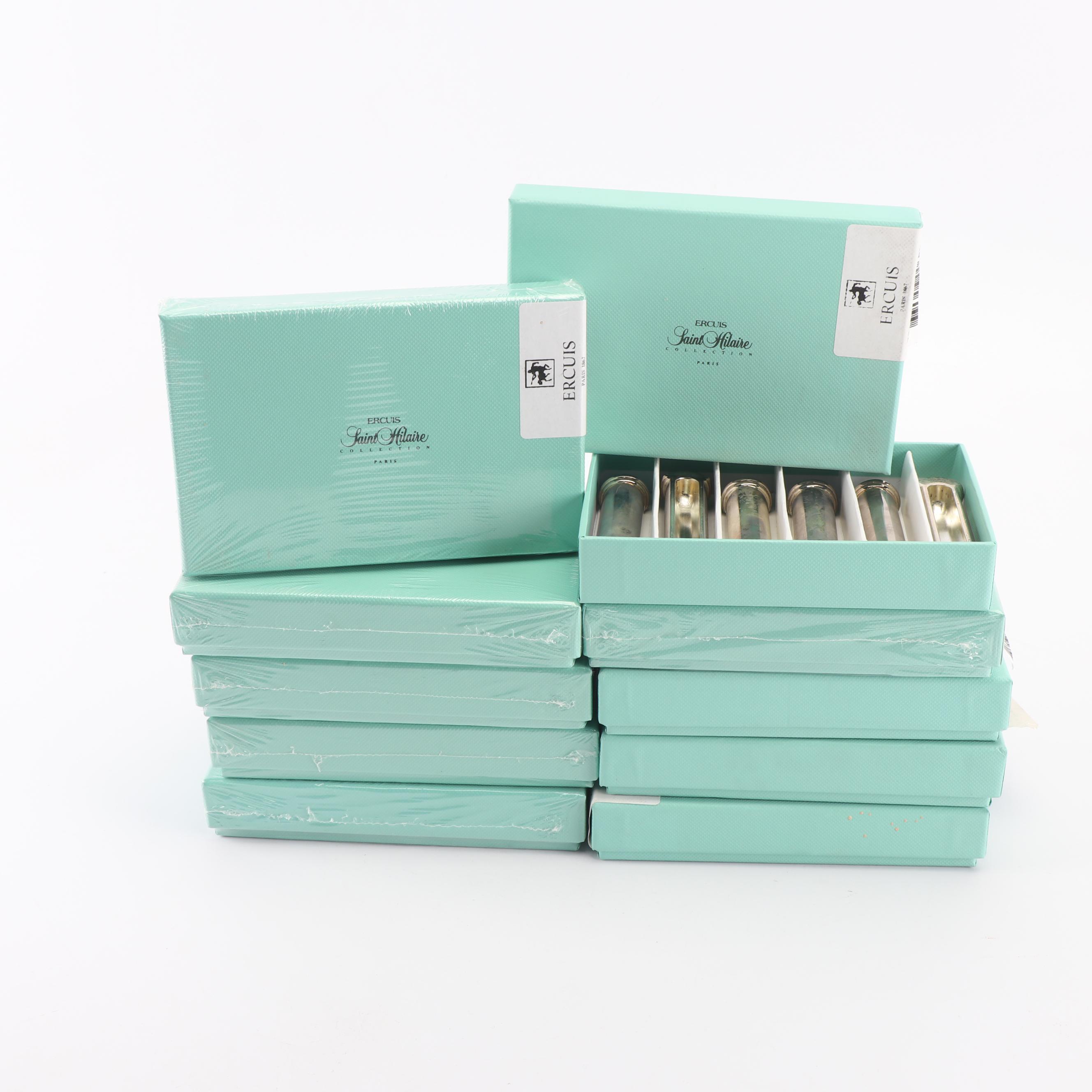 Ercuis Saint Hilaire Collection Silver Plate Knife Rest Sets