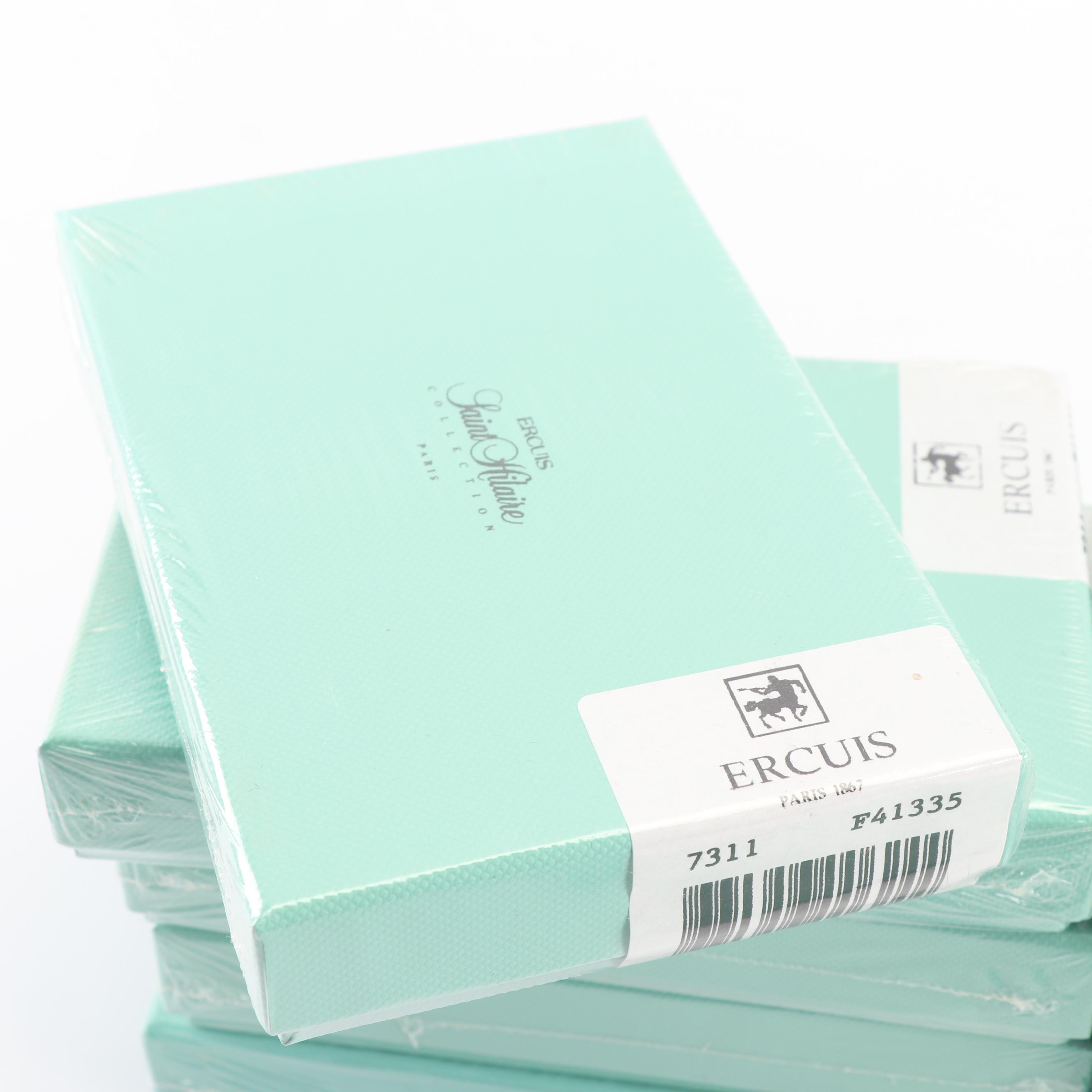 Ercuis Saint Hilaire Collection Silver Plate Knife Rest Sets