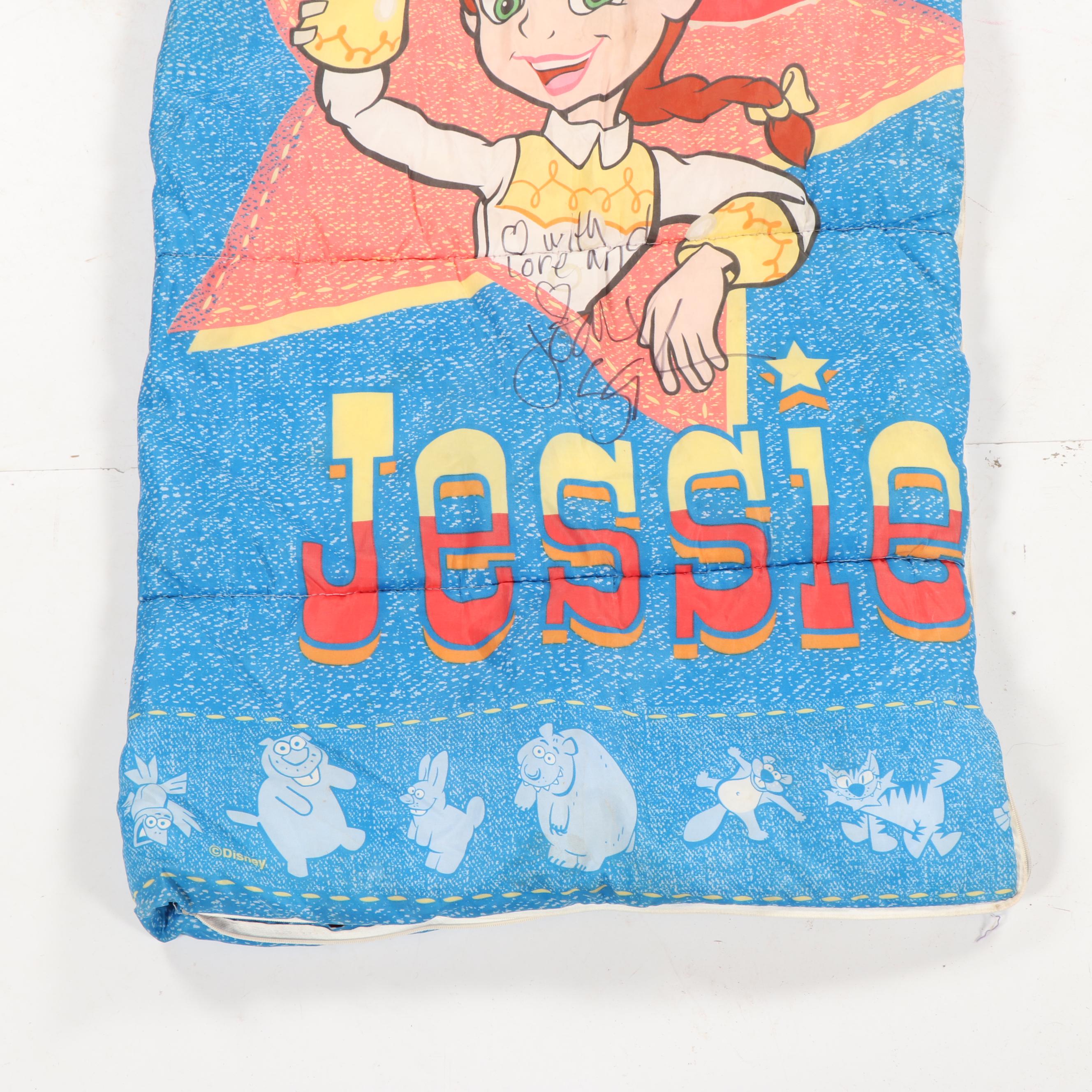 Disney Pixar Toy Story Sleeping Bag signed by Joan Cusack