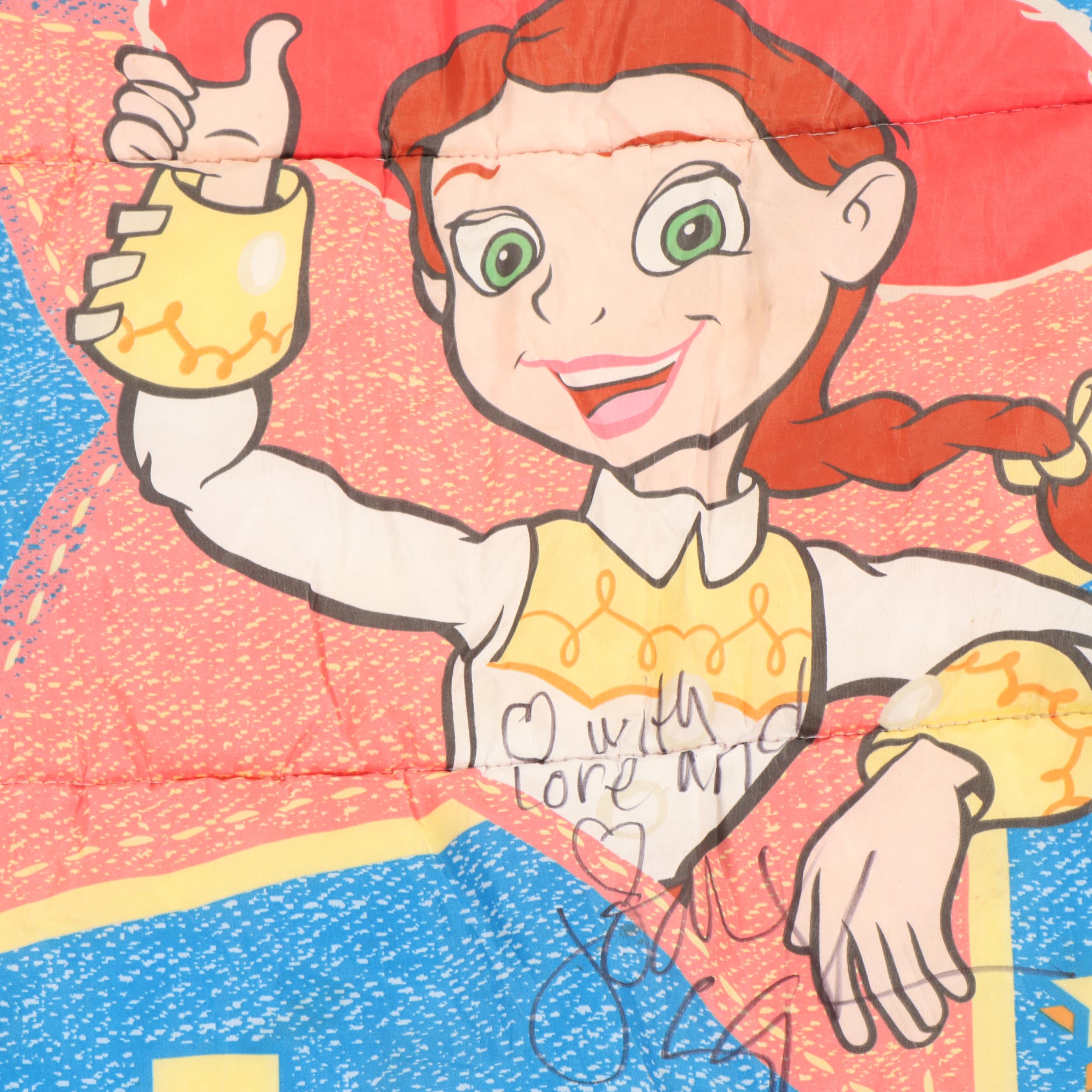 Disney Pixar Toy Story Sleeping Bag signed by Joan Cusack