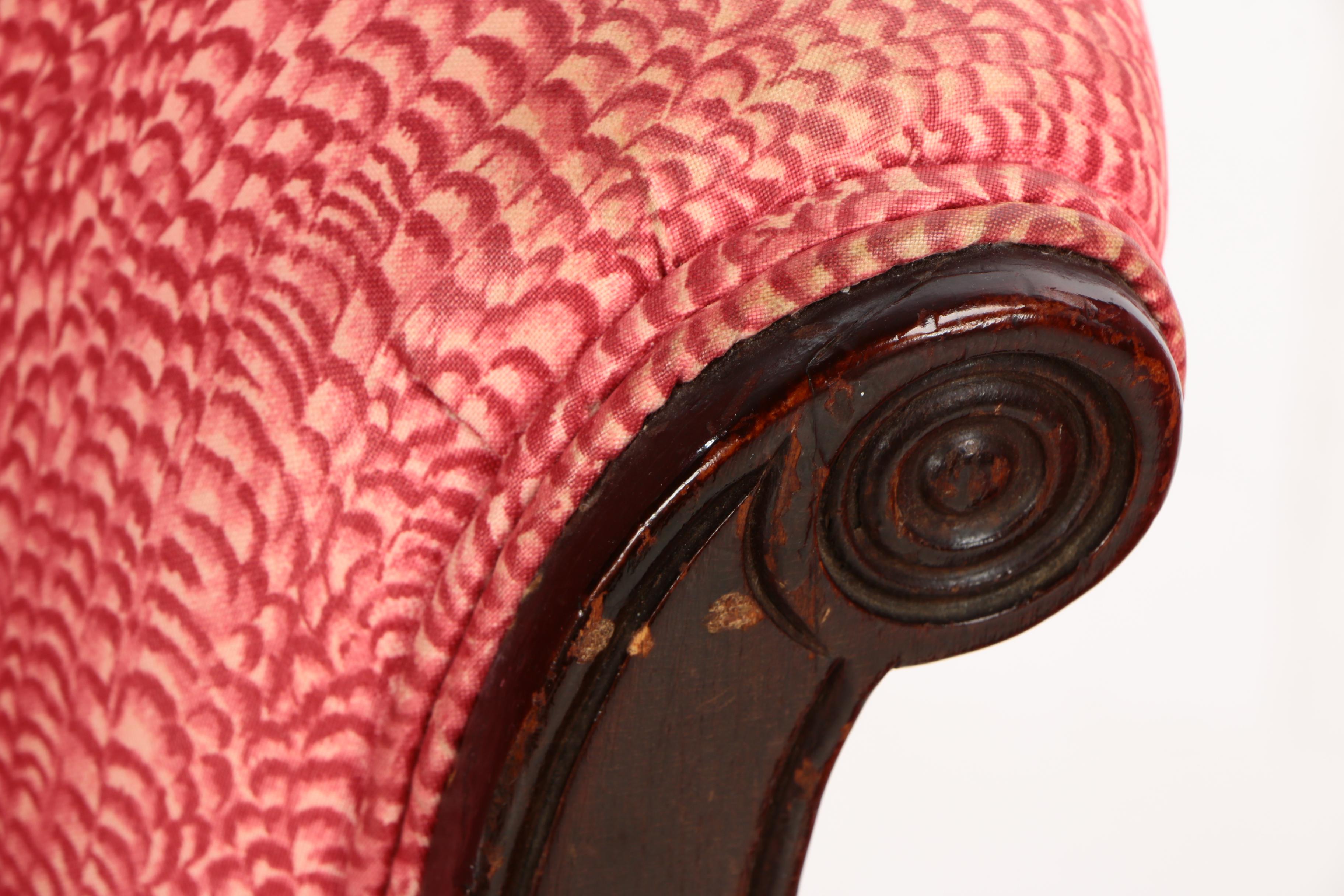 Upholstered Channel Back Chairs, 20th Century