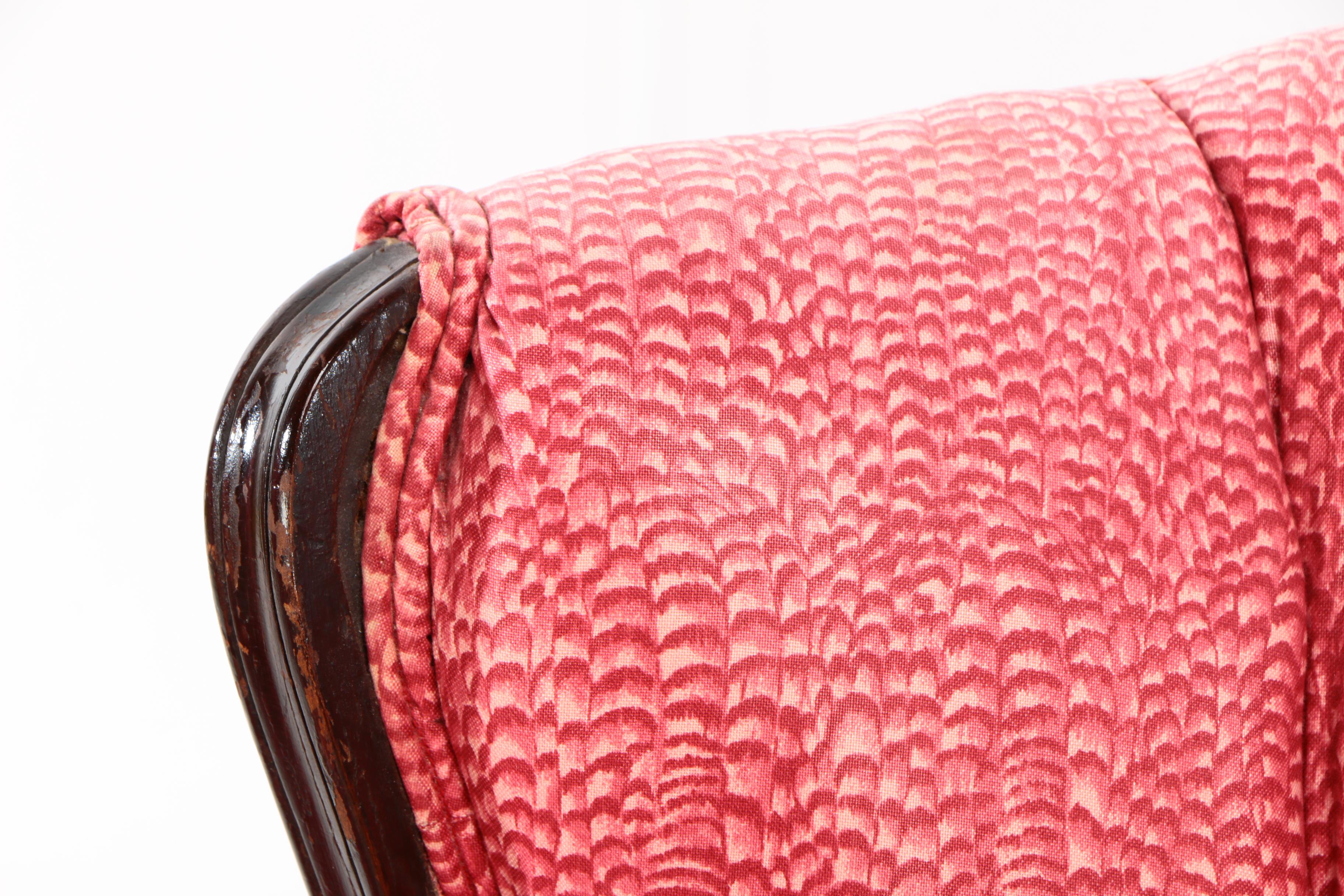 Upholstered Channel Back Chairs, 20th Century