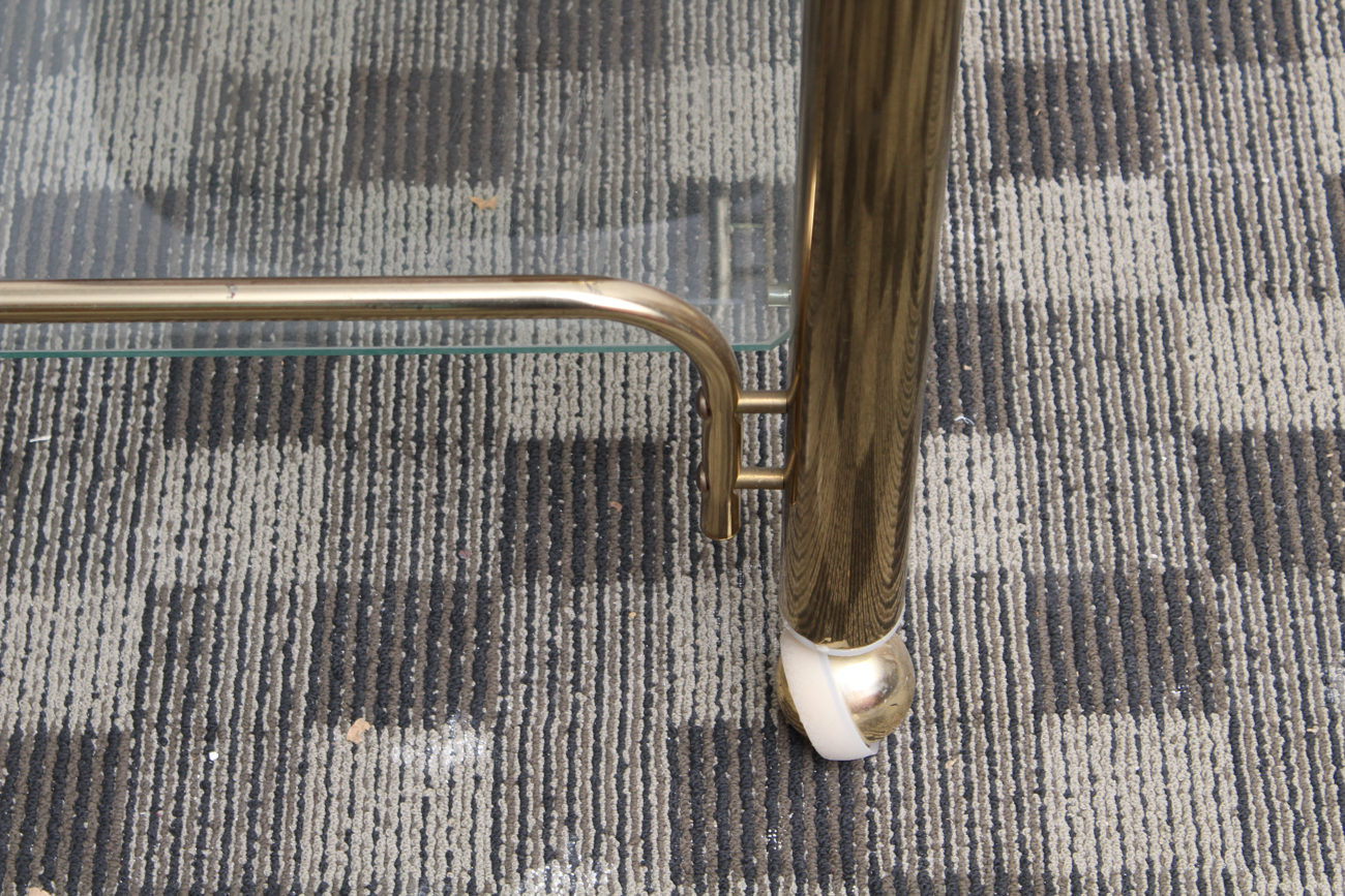 Brass and Glass Bar Cart