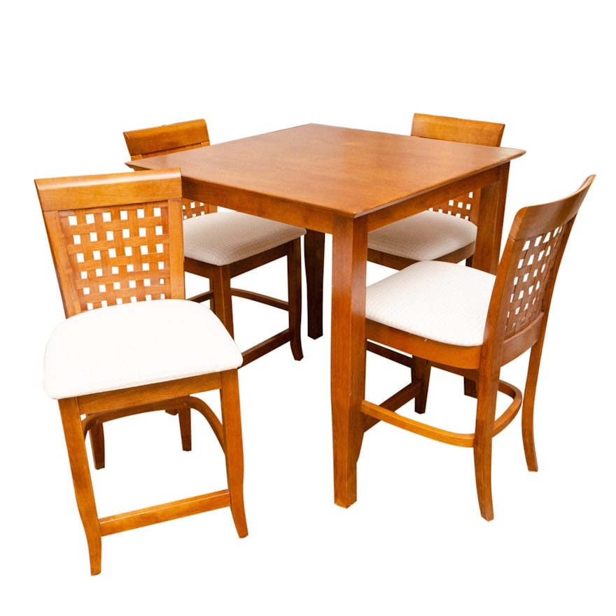Modern High-Top Dining Table and Chair Set