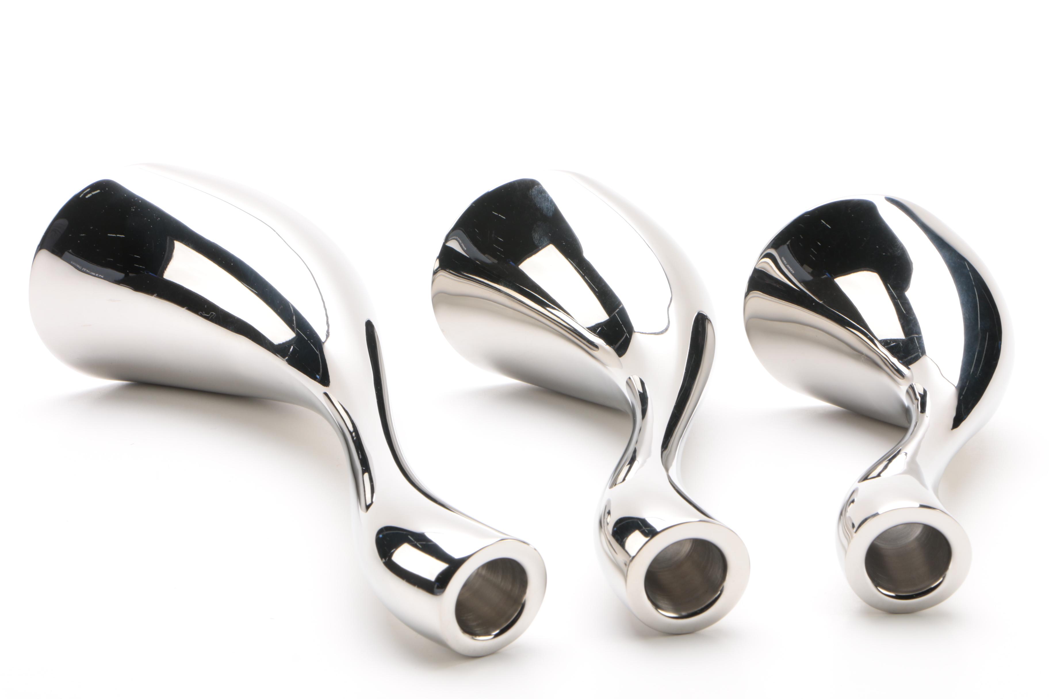 Georg Jensen "Cobra" Stainless Steel Graduated Candlesticks