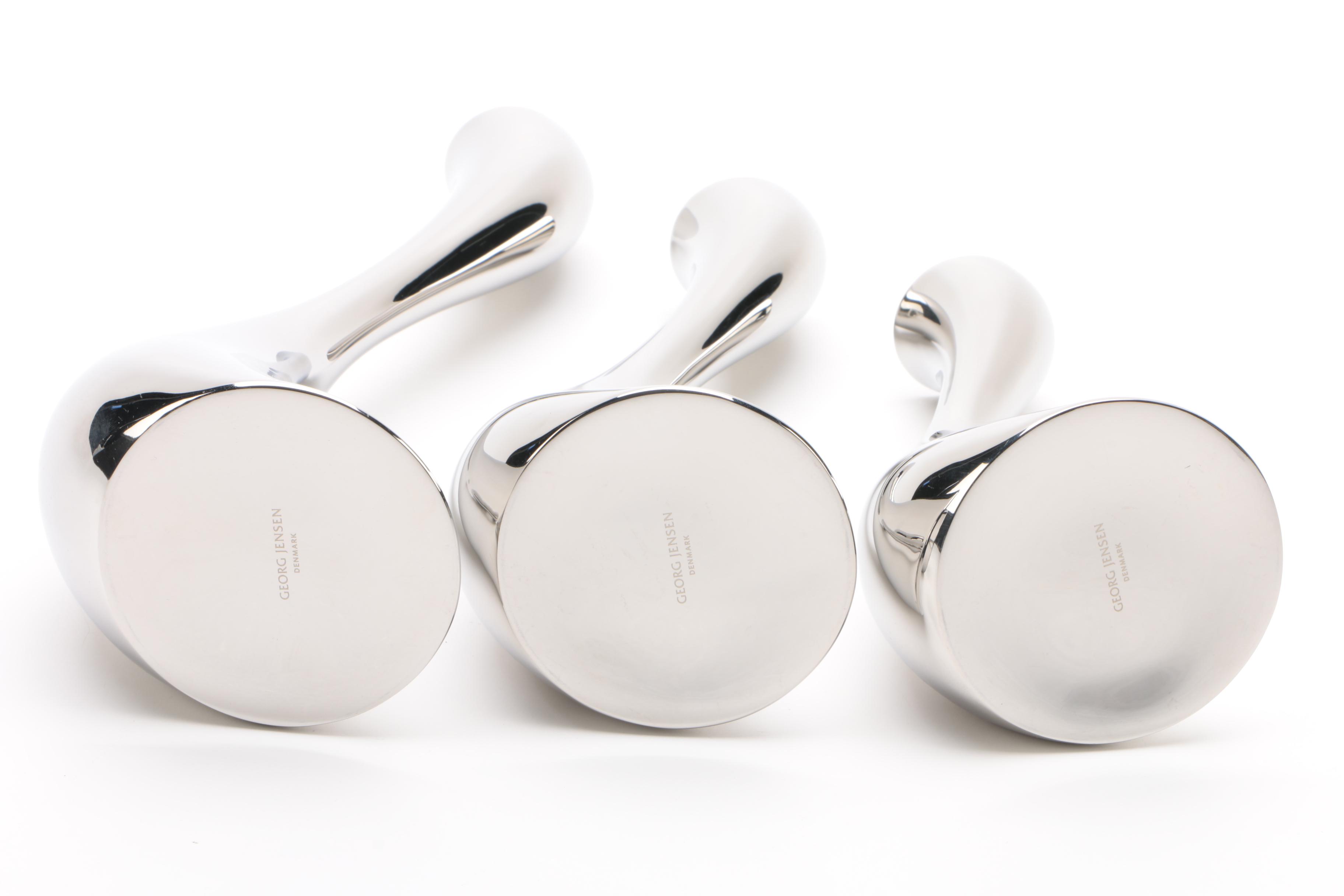 Georg Jensen "Cobra" Stainless Steel Graduated Candlesticks