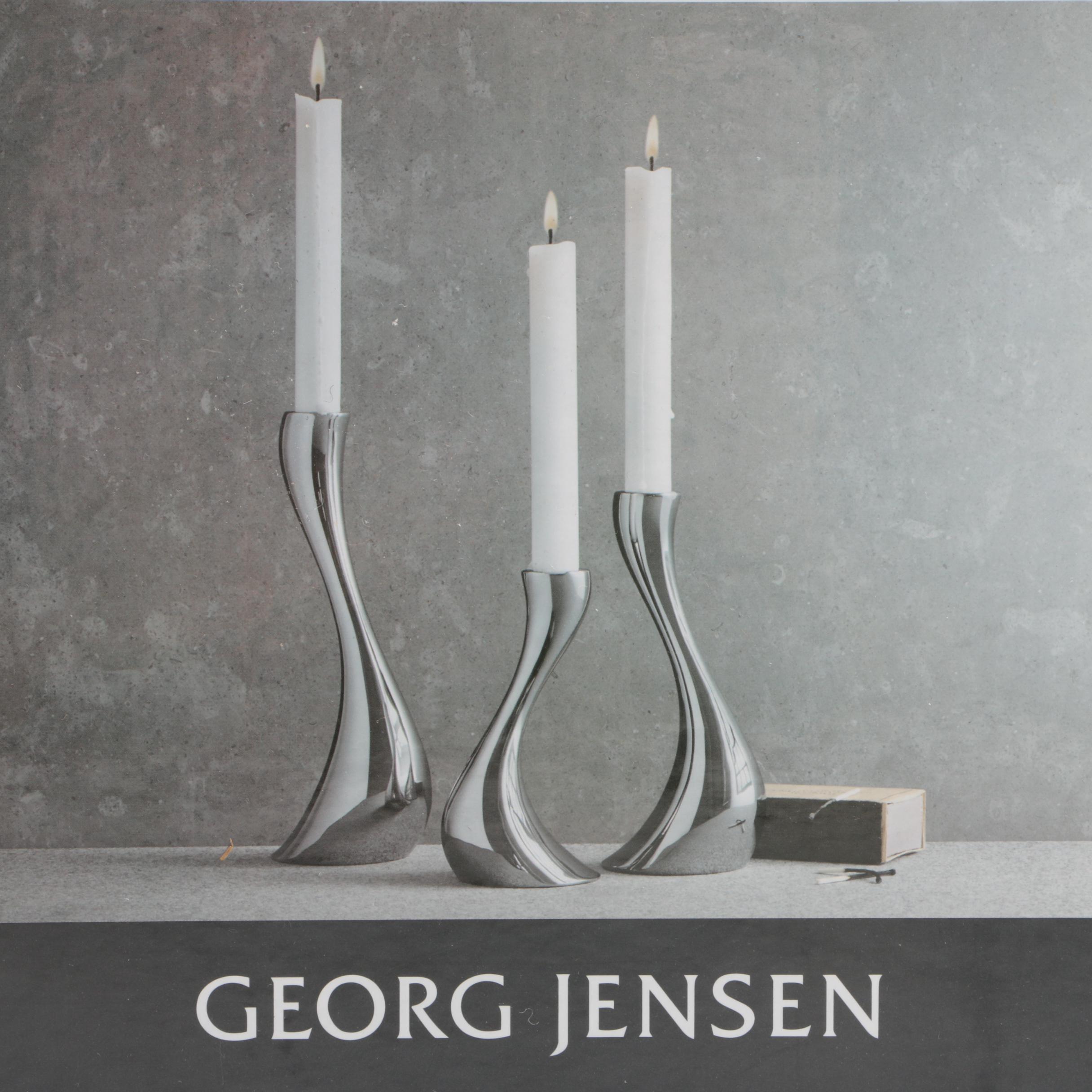 Georg Jensen "Cobra" Stainless Steel Graduated Candlesticks