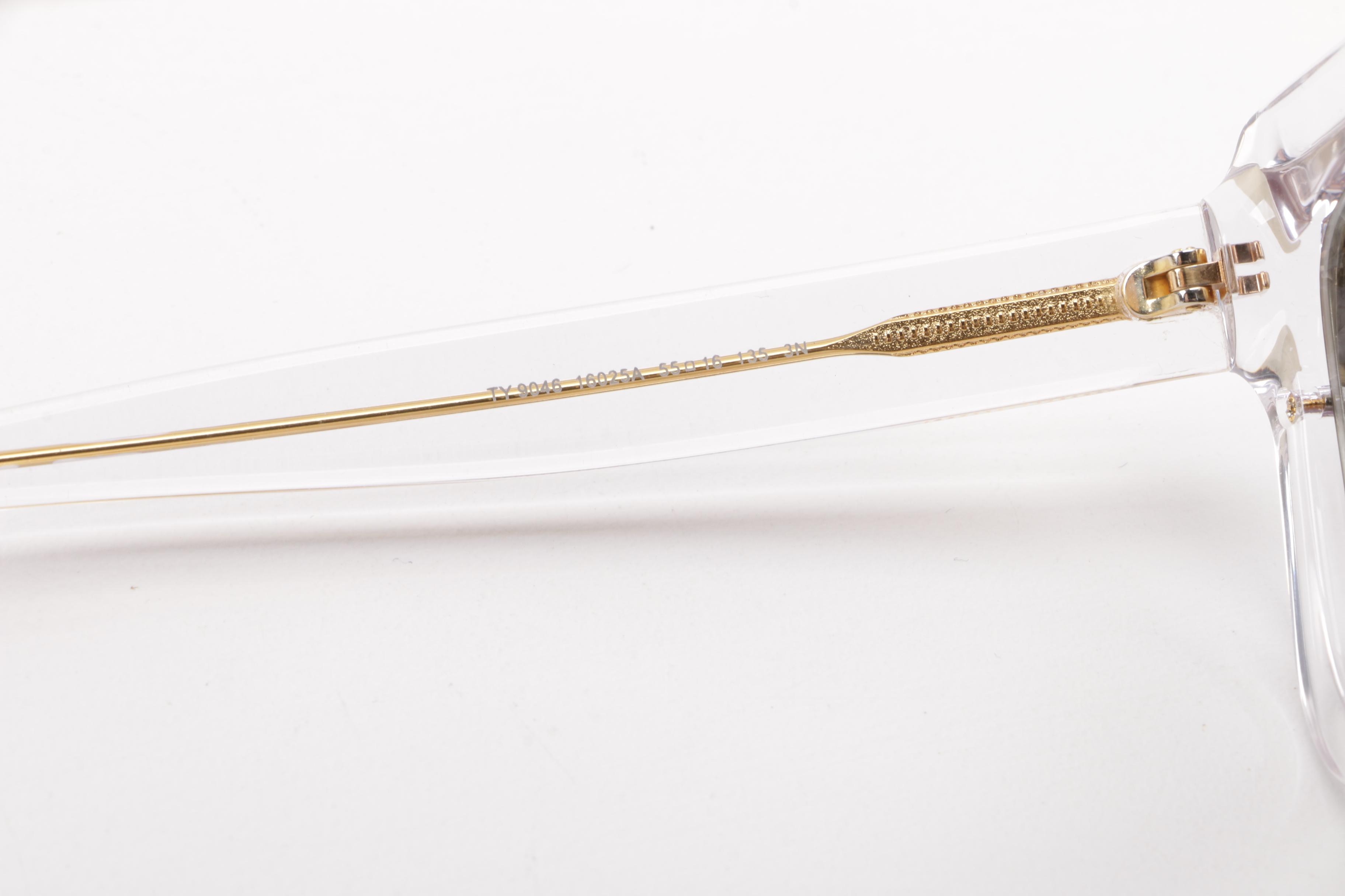 Tory Burch Transparent and Gold Tone Framed Sunglasses