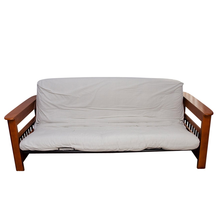 Contemporary Wooden Futon Sofa