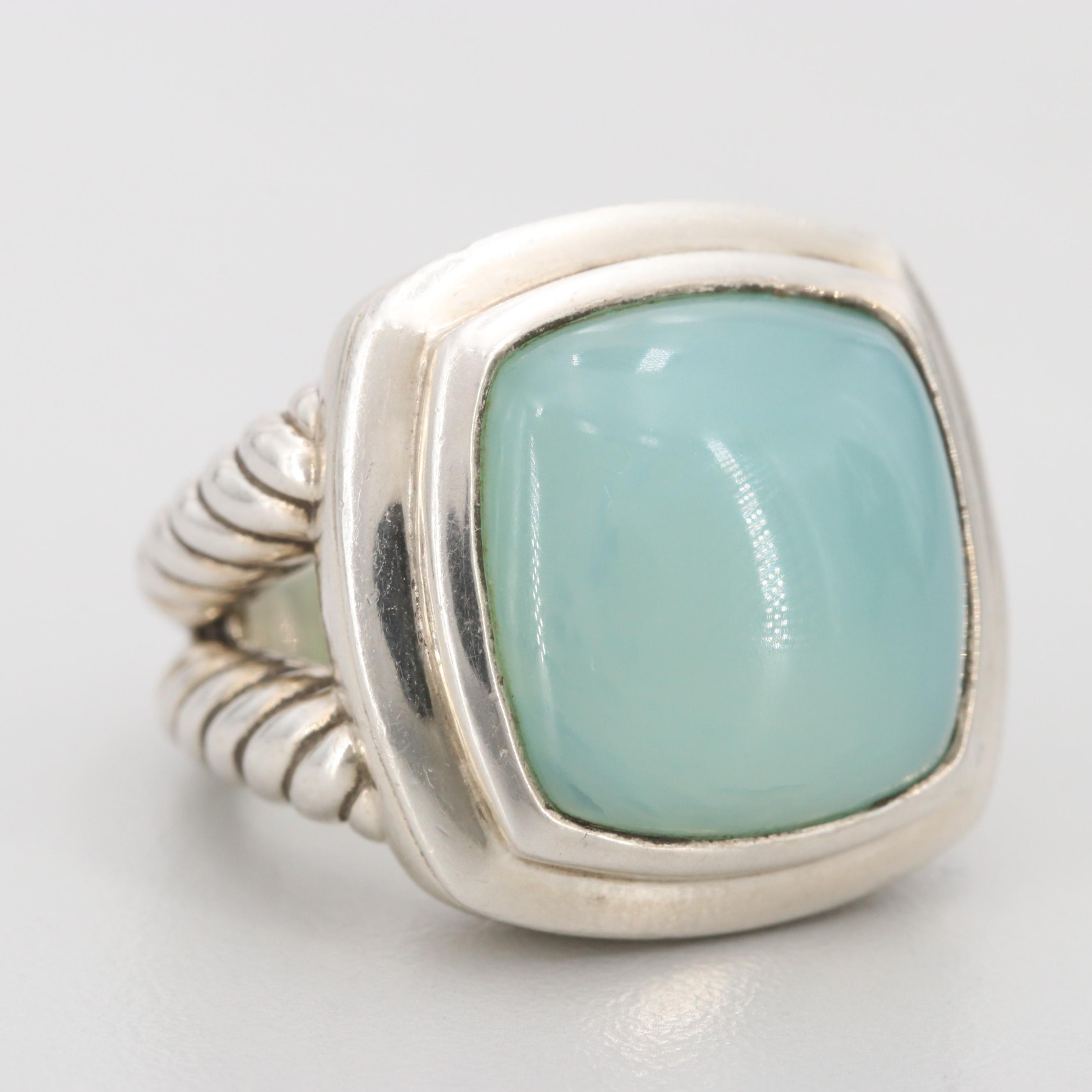 David Yurman Sterling Silver Chalcedony "Albion" Ring