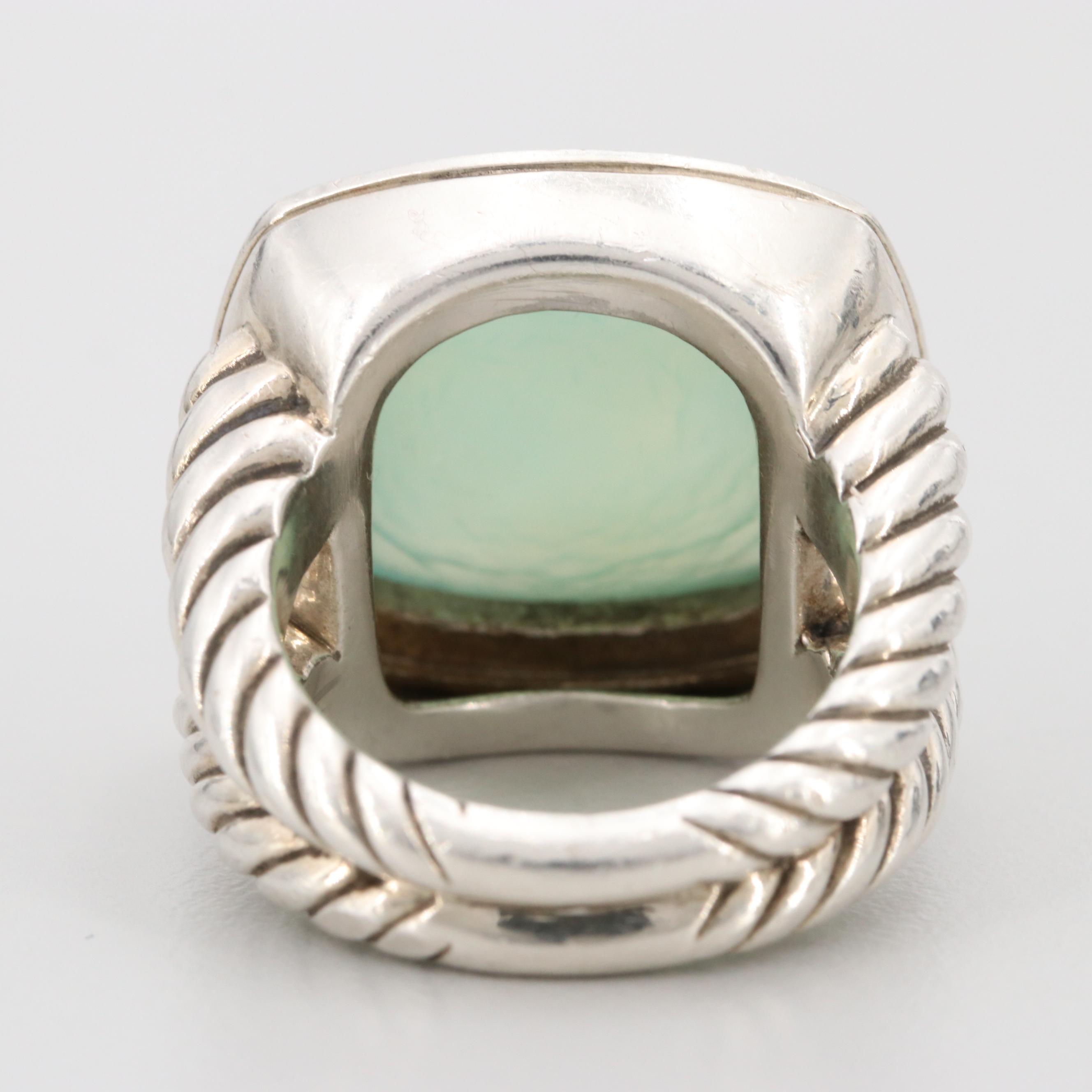 David Yurman Sterling Silver Chalcedony "Albion" Ring