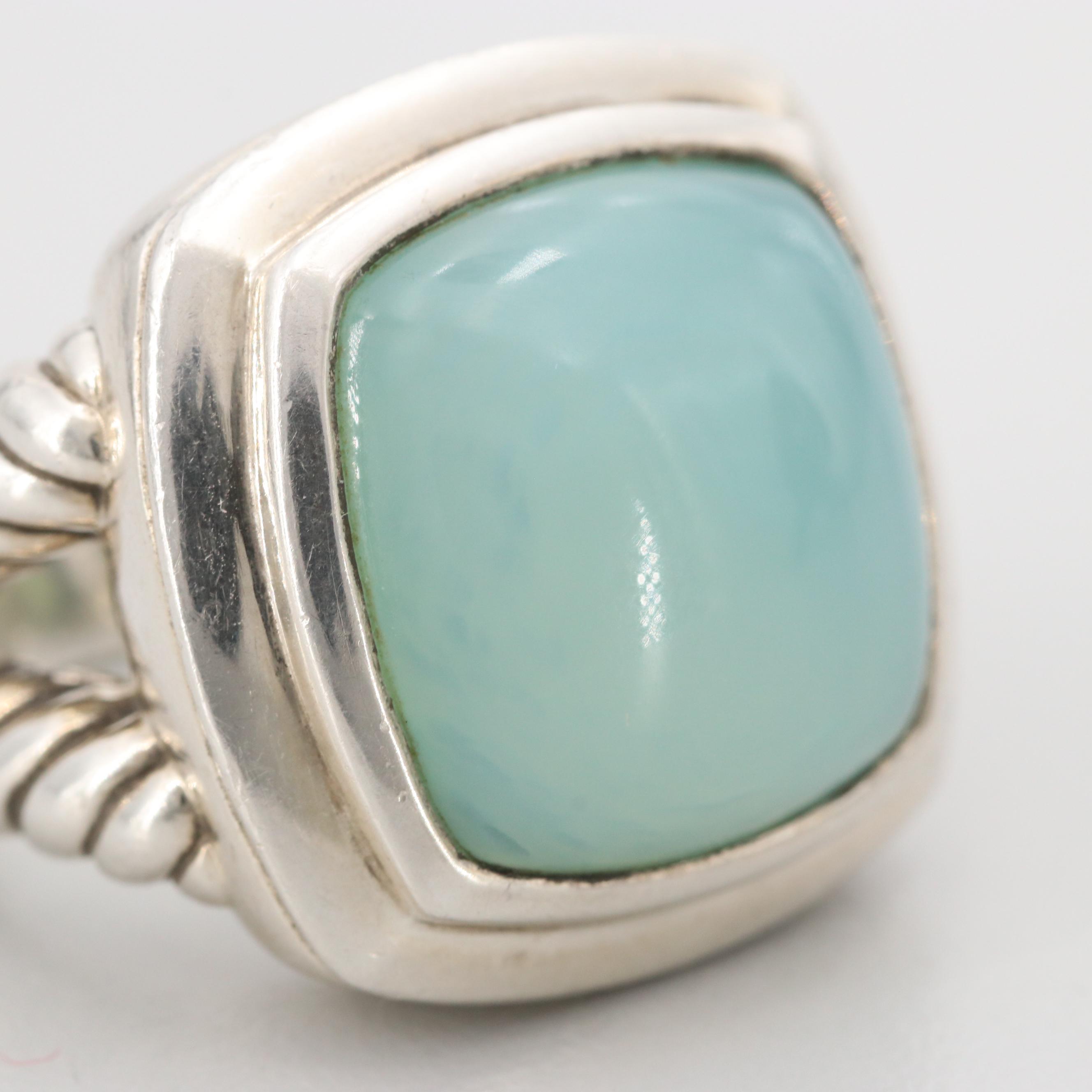 David Yurman Sterling Silver Chalcedony "Albion" Ring