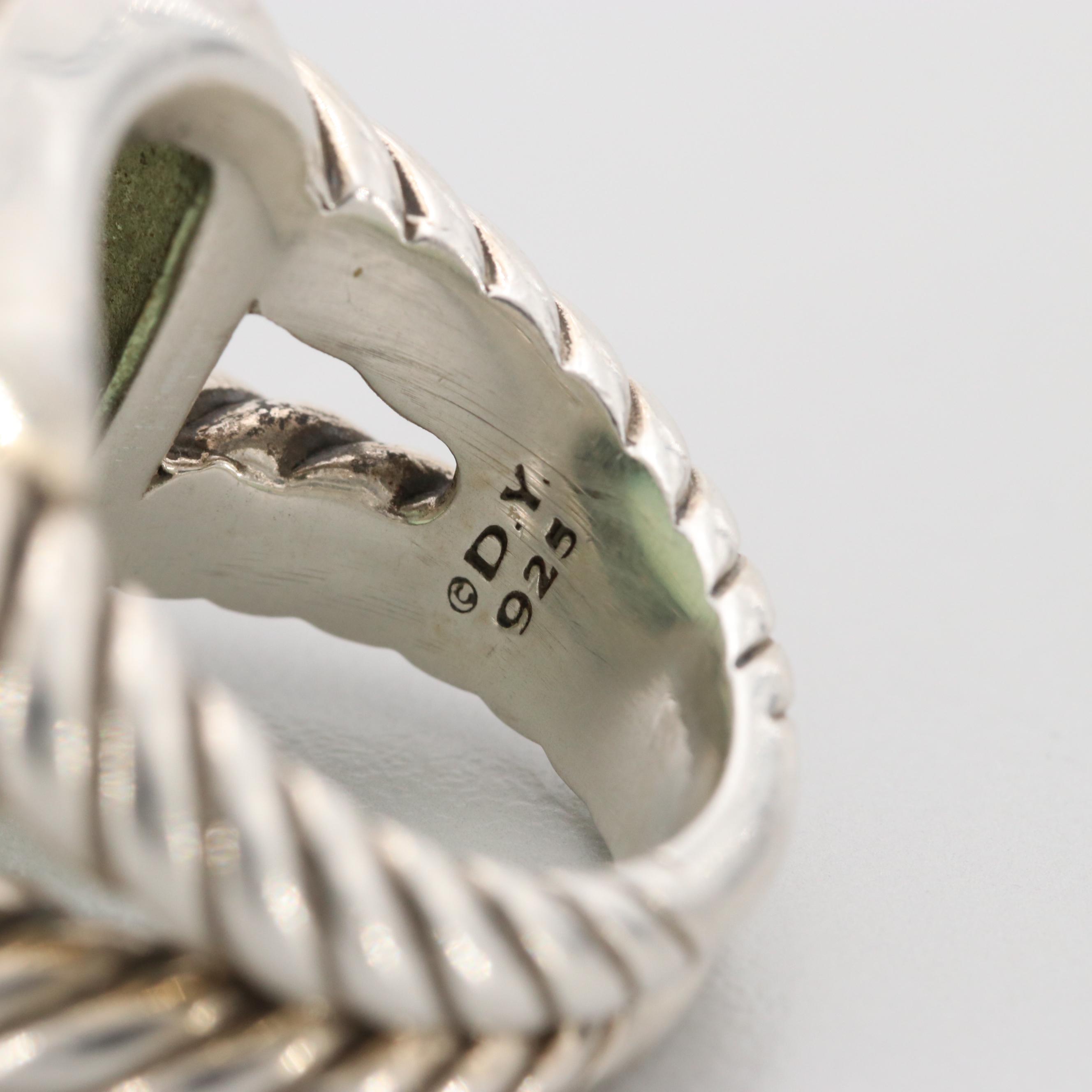 David Yurman Sterling Silver Chalcedony "Albion" Ring