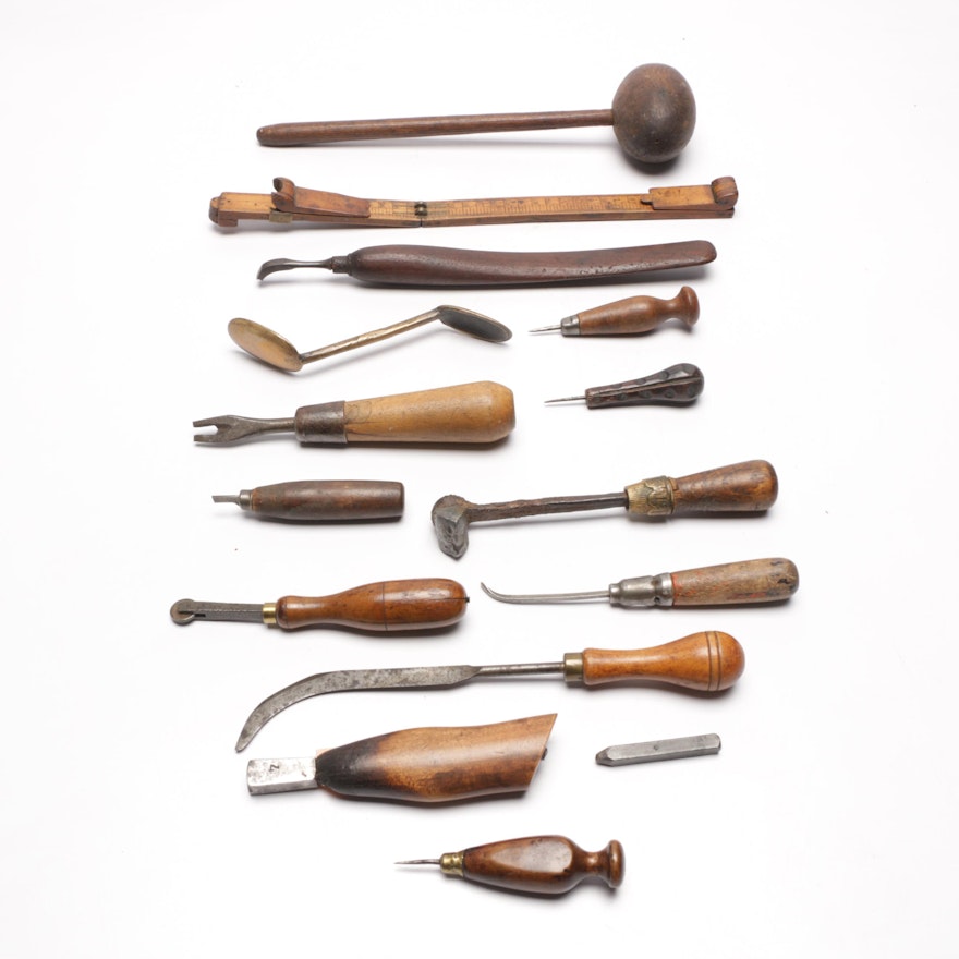 Vintage Leather Working and Cobbler Tools