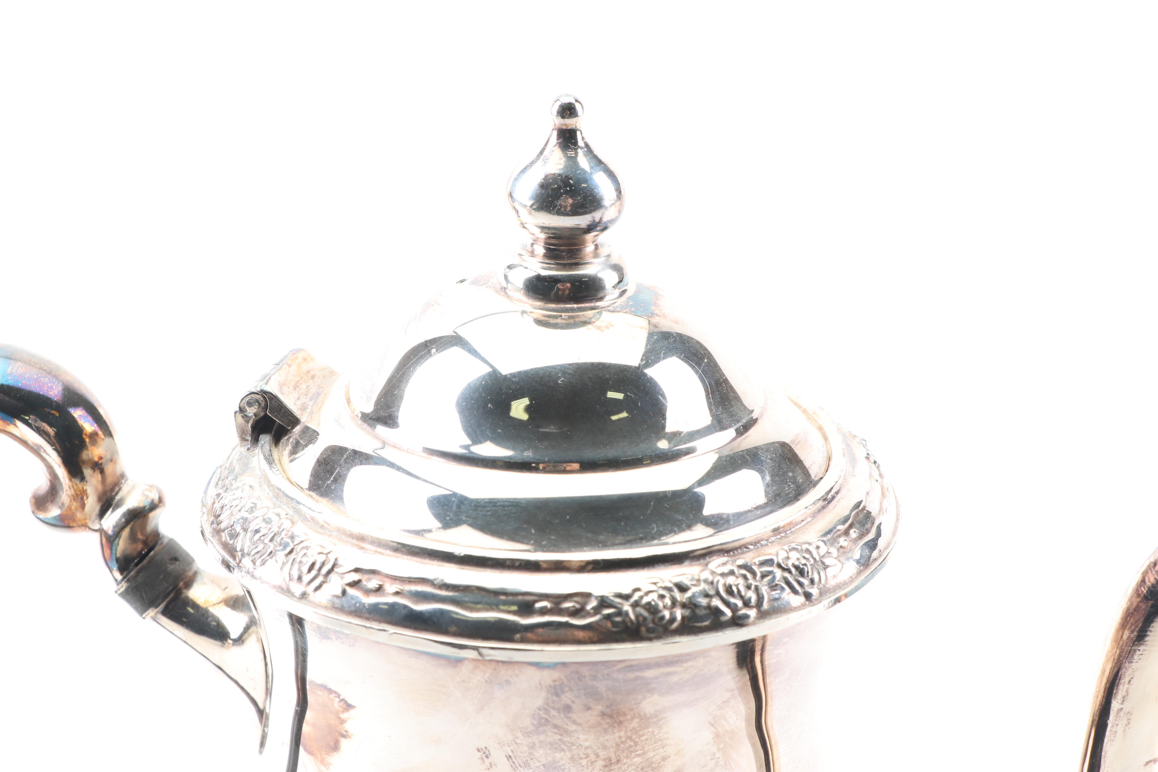 International Silver Co. "Camille" Silver Plate Tea and Coffee Service Set