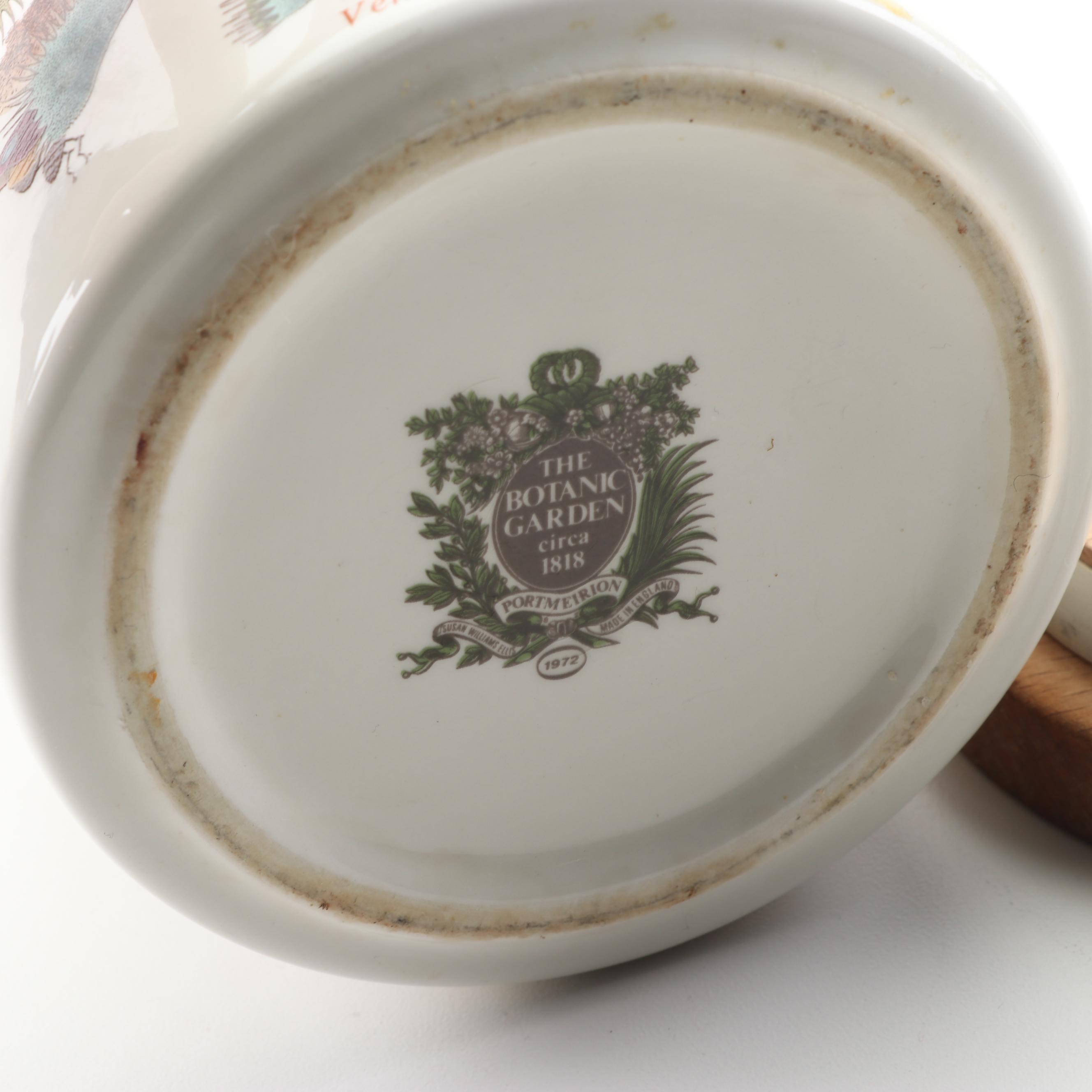 Portmeirion "Botanic Garden" Canister Set and Melamine Tray