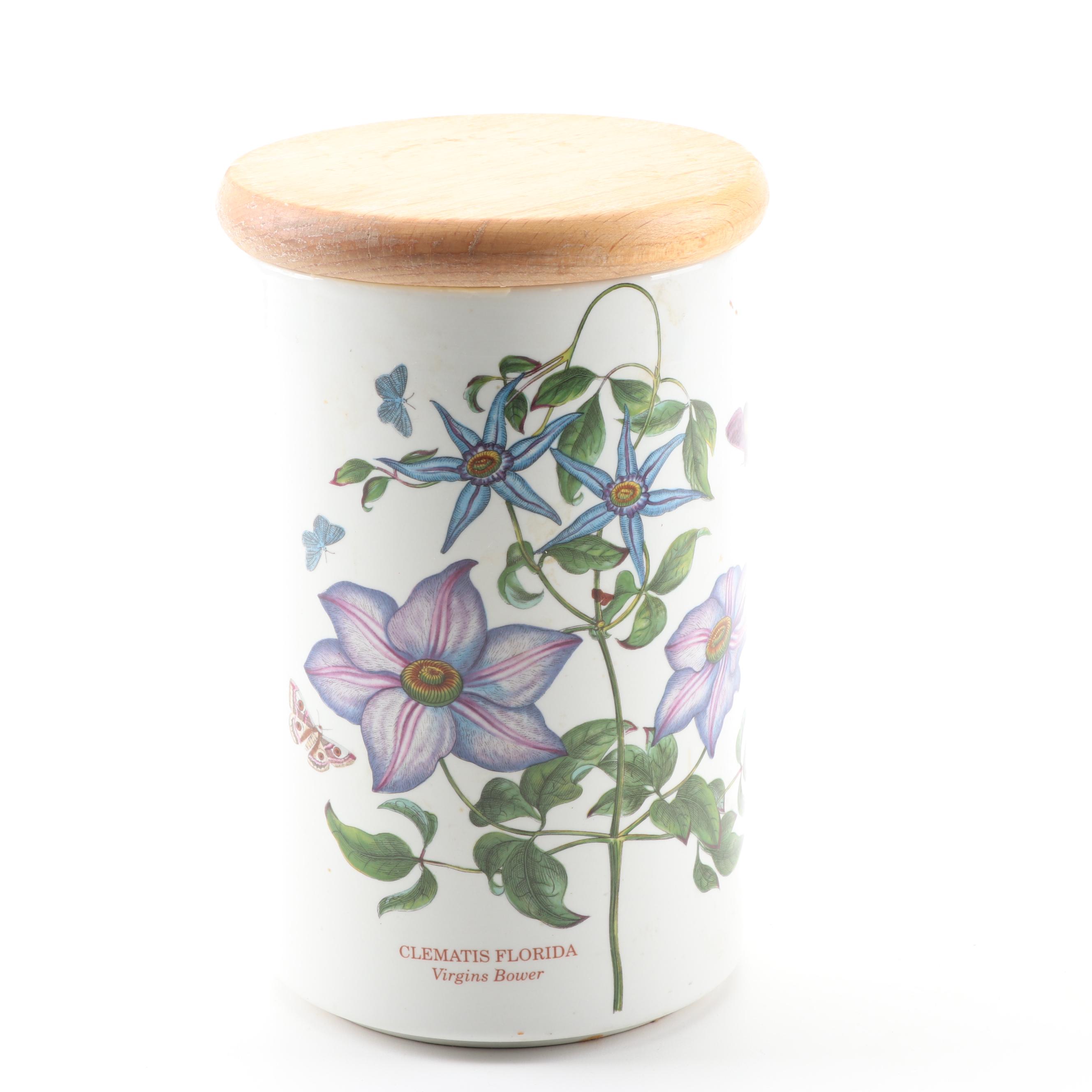 Portmeirion "Botanic Garden" Canister Set and Melamine Tray