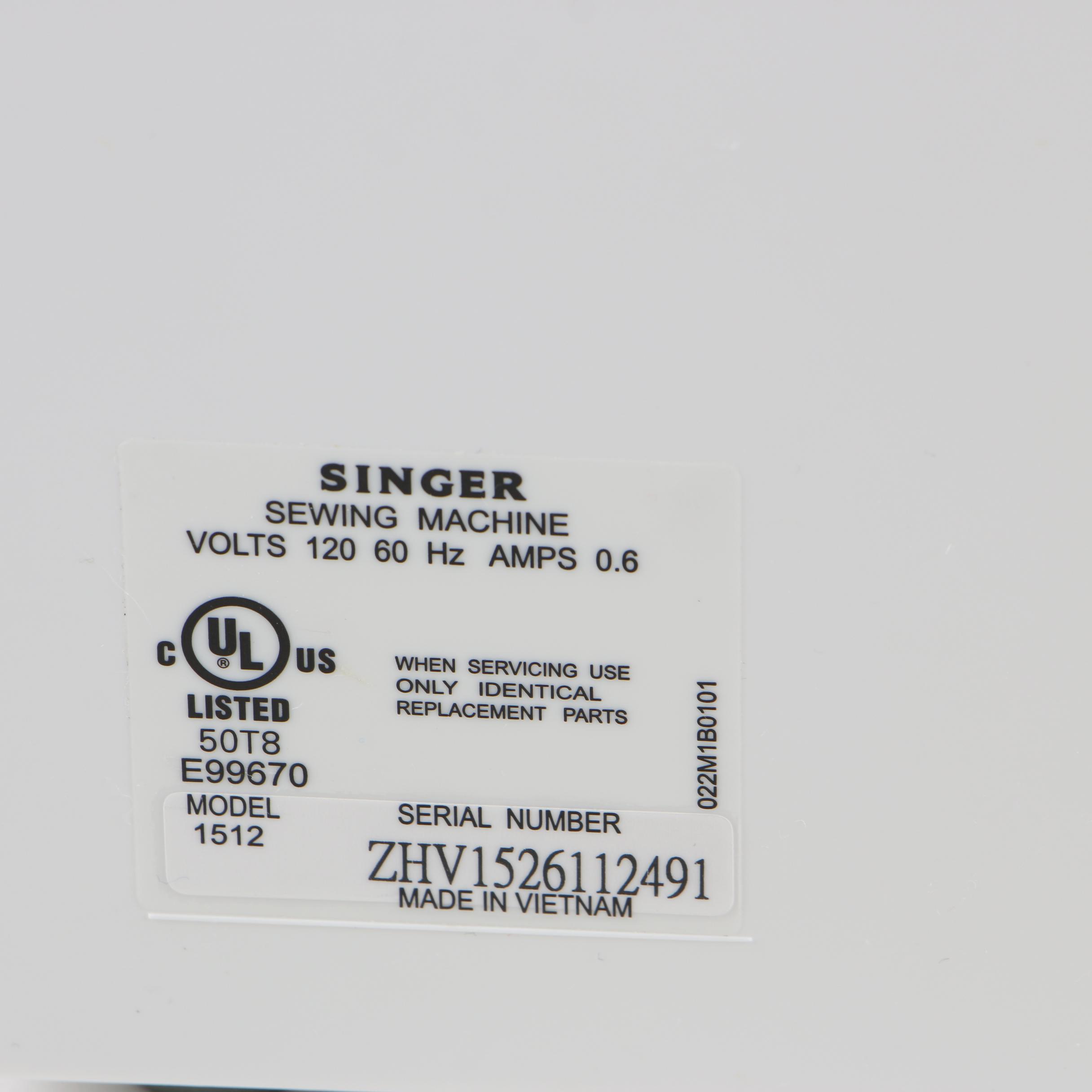 Singer Promise II 1512 Sewing Machine with Accessories