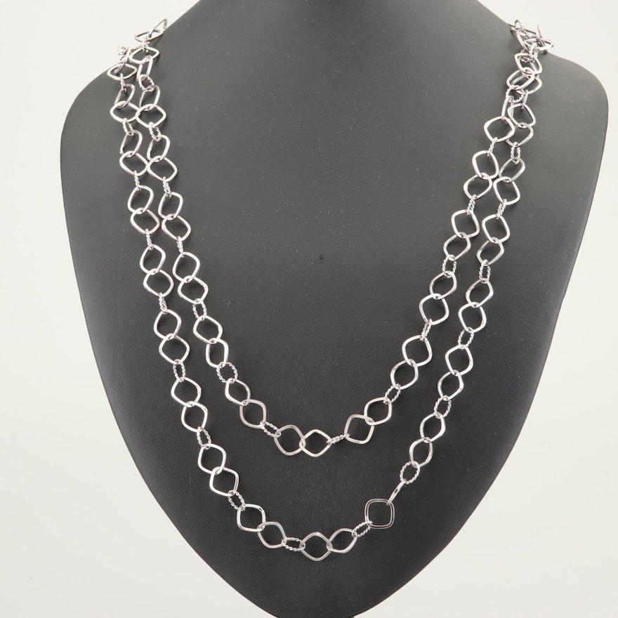 Sterling Silver Rope Chain Necklace