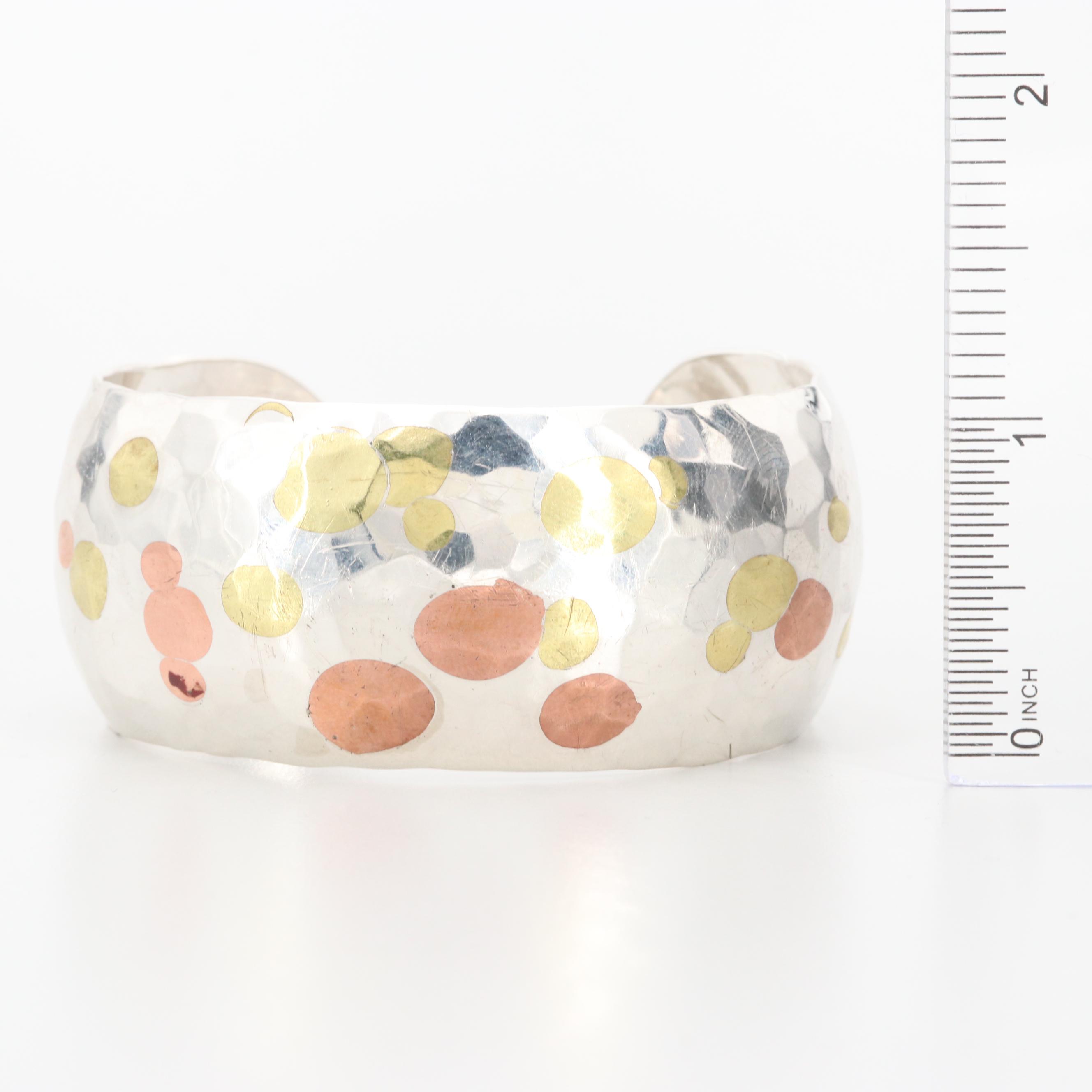 Ofner & Co Seattle Raindrop Sterling Silver Hammered Bracelet