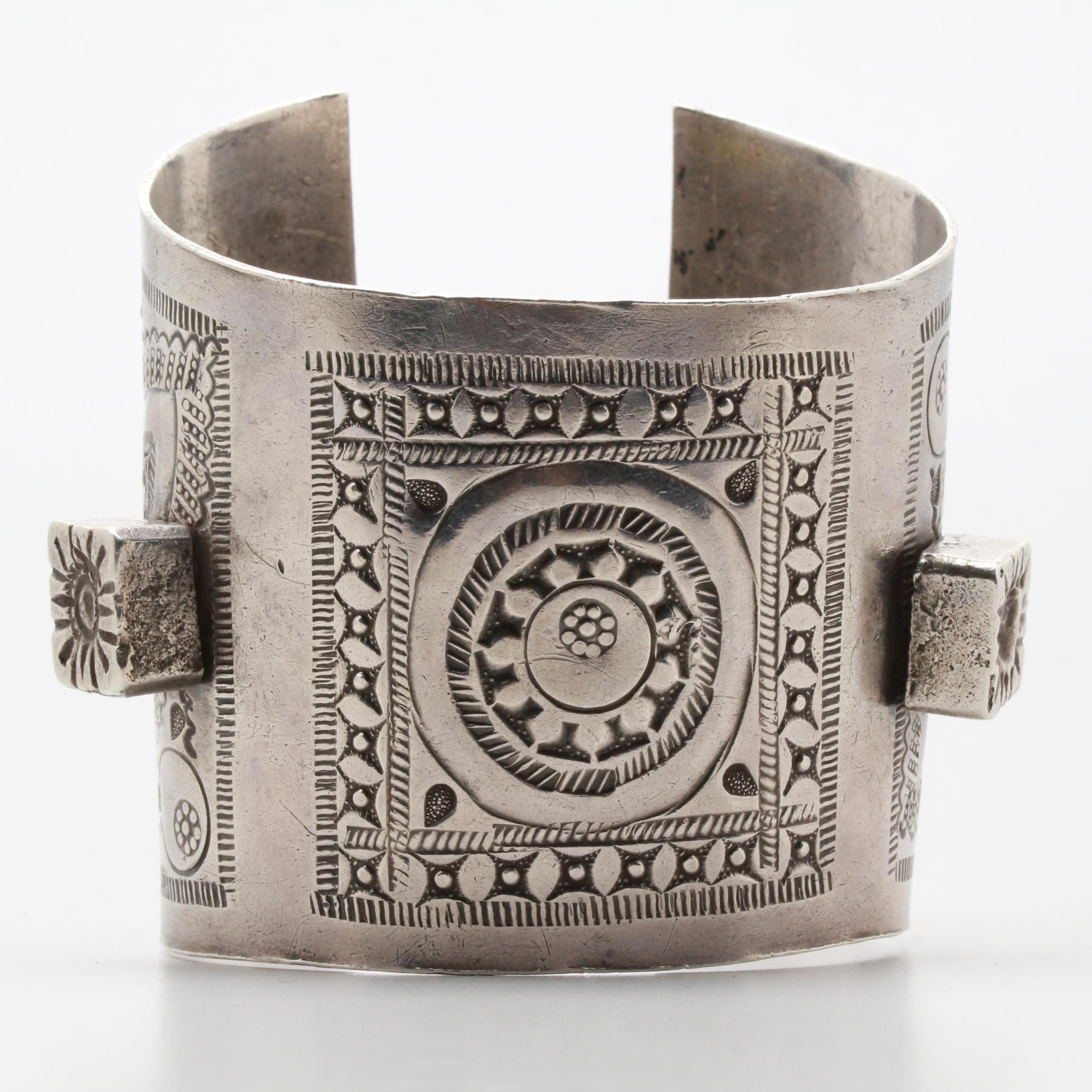 Sterling Silver North African Cuff Bracelet