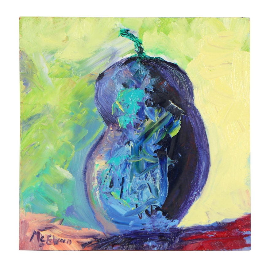 Claire McElveen Oil Painting "Eggplant Abstract"