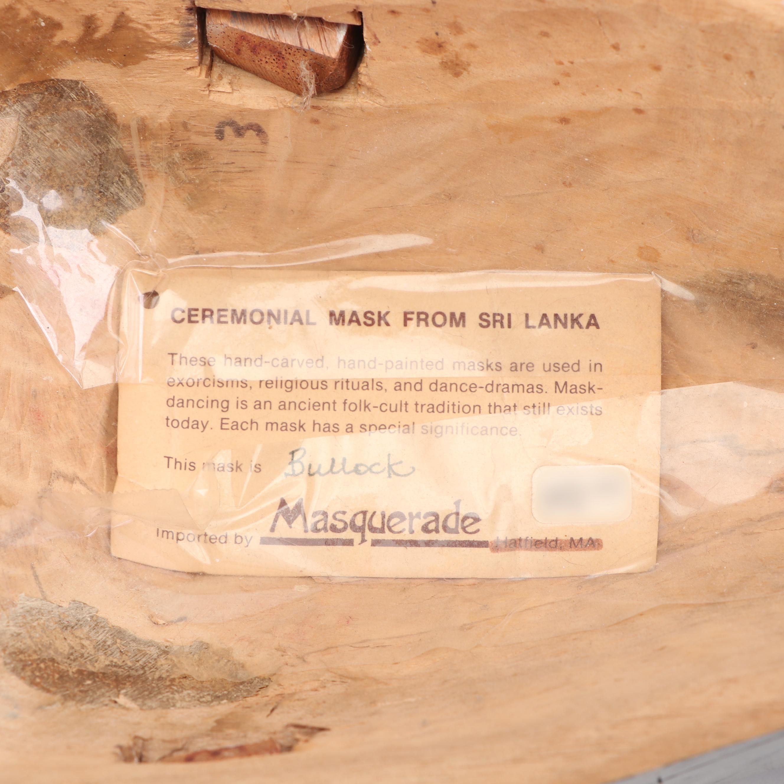 Sri Lankan "Bullock" Mask