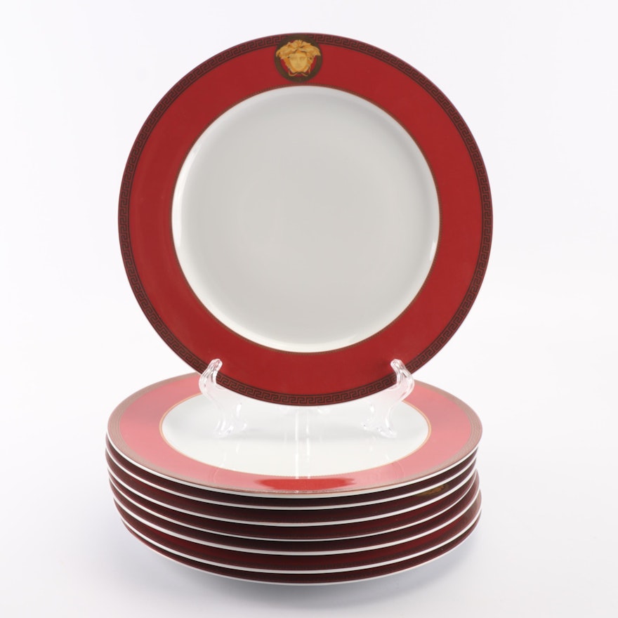 Versace for Rosenthal "Color Collection Red" Porcelain Service Plates
