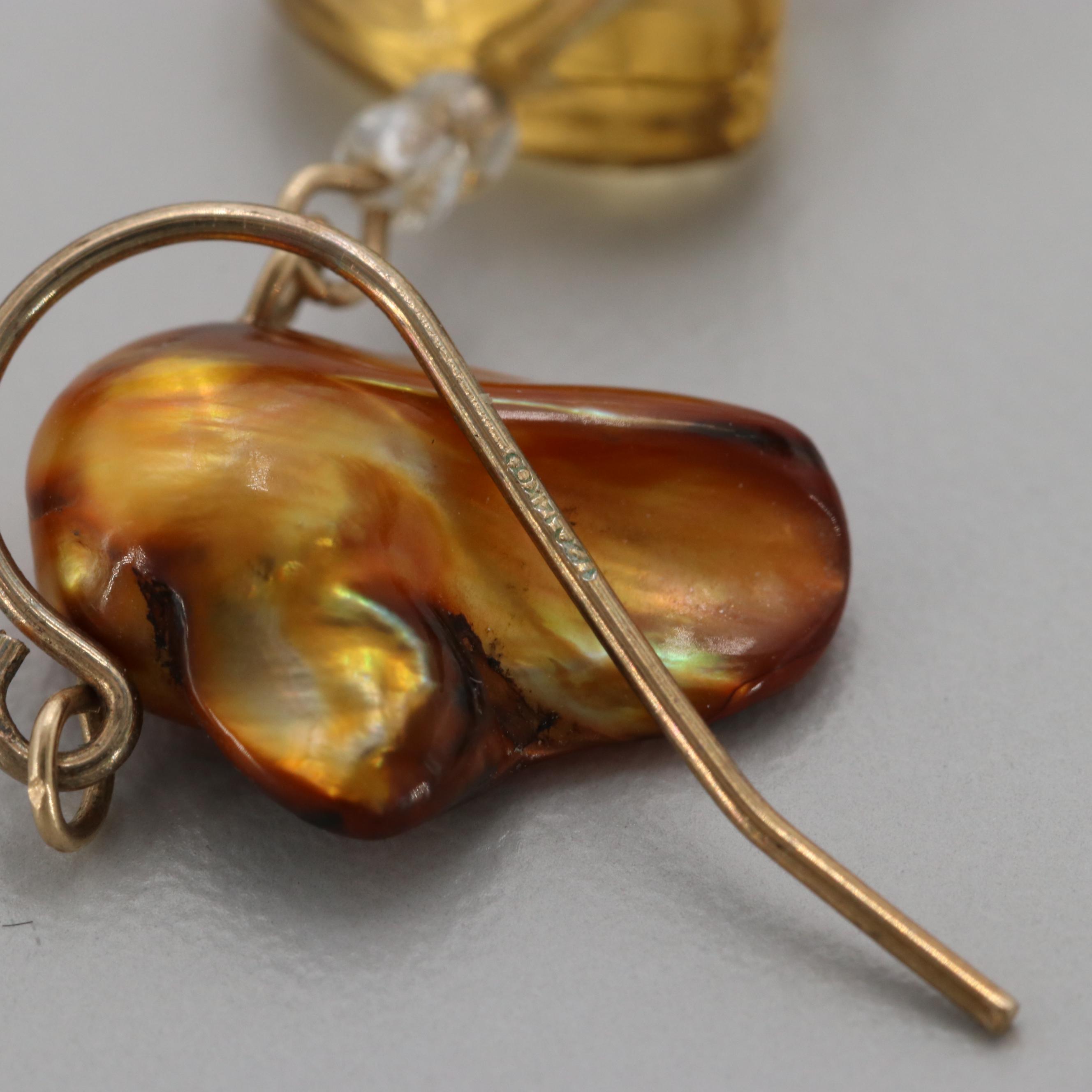 Assorted Cultured Pearl, Glass and Bronze Tone Jewelry