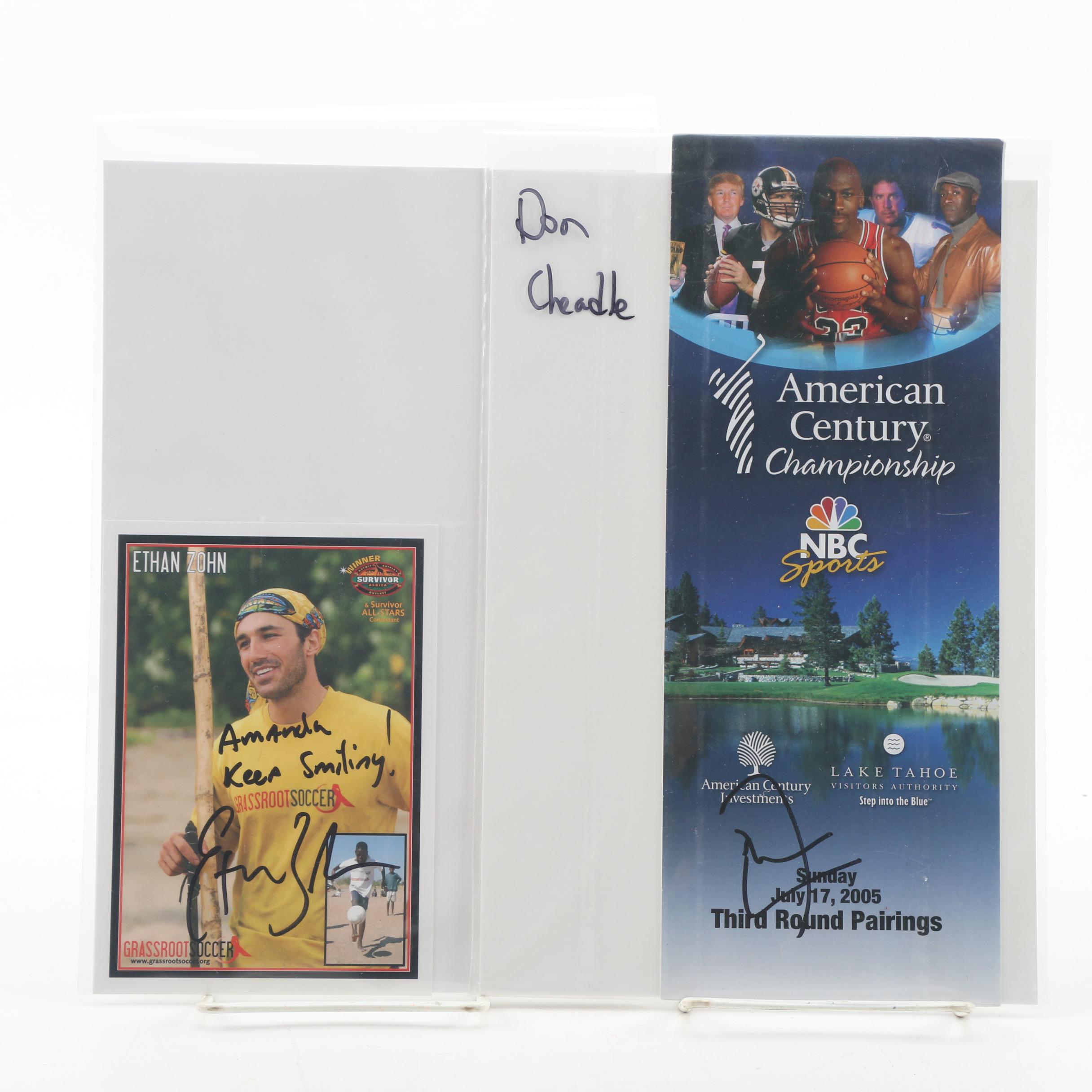 Don Cheadle and Ethan Zohn Autographs