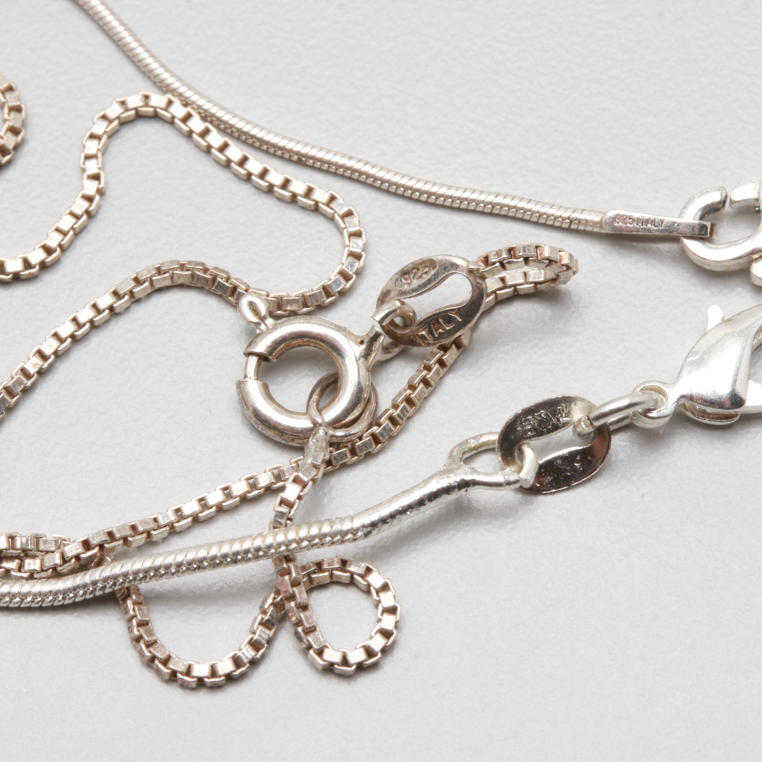 Sterling Silver Gemstone Pendant Necklaces Including Seal with Arabic Motif