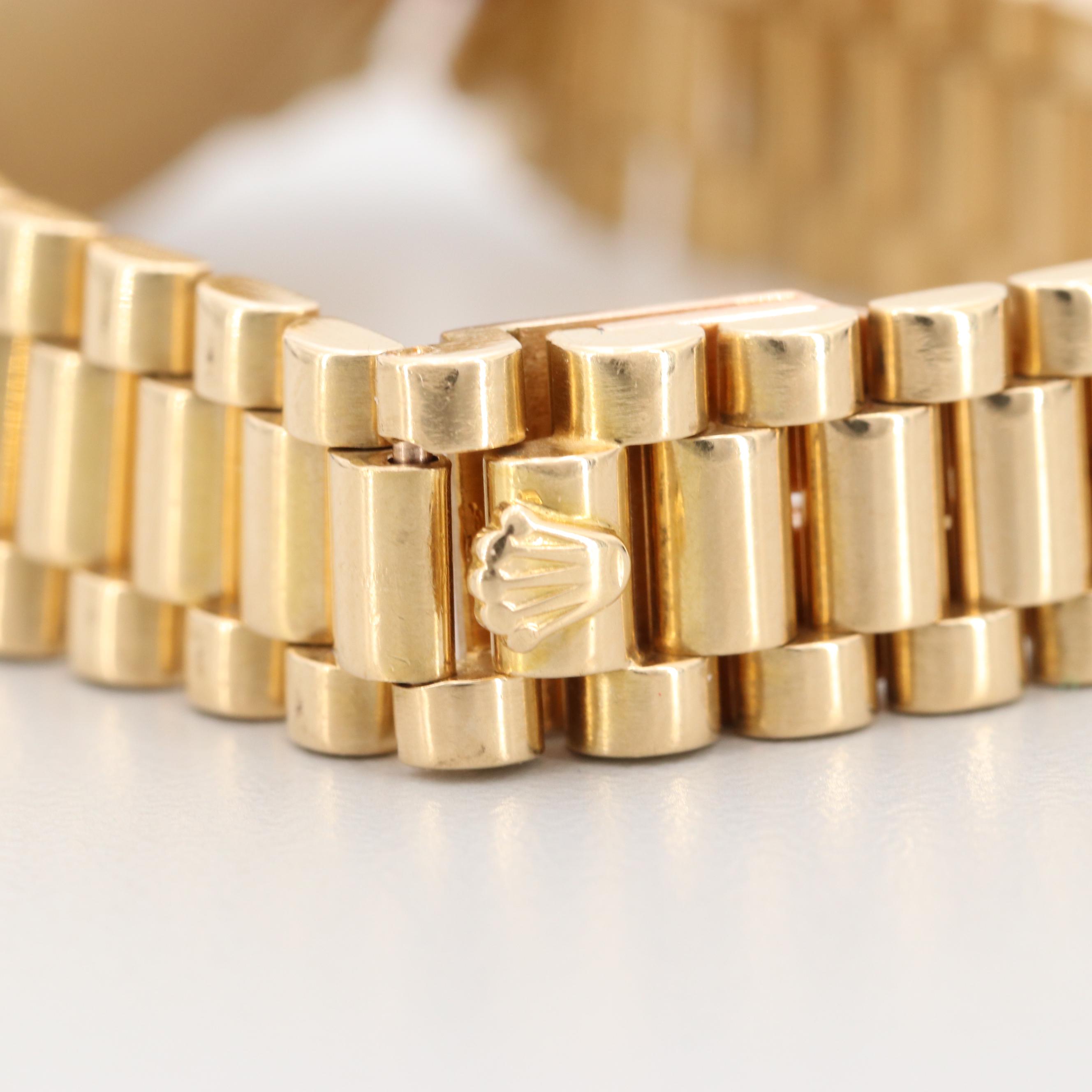 Rolex Datejust 18K Yellow Gold Diamond and Emerald Watch, 1990