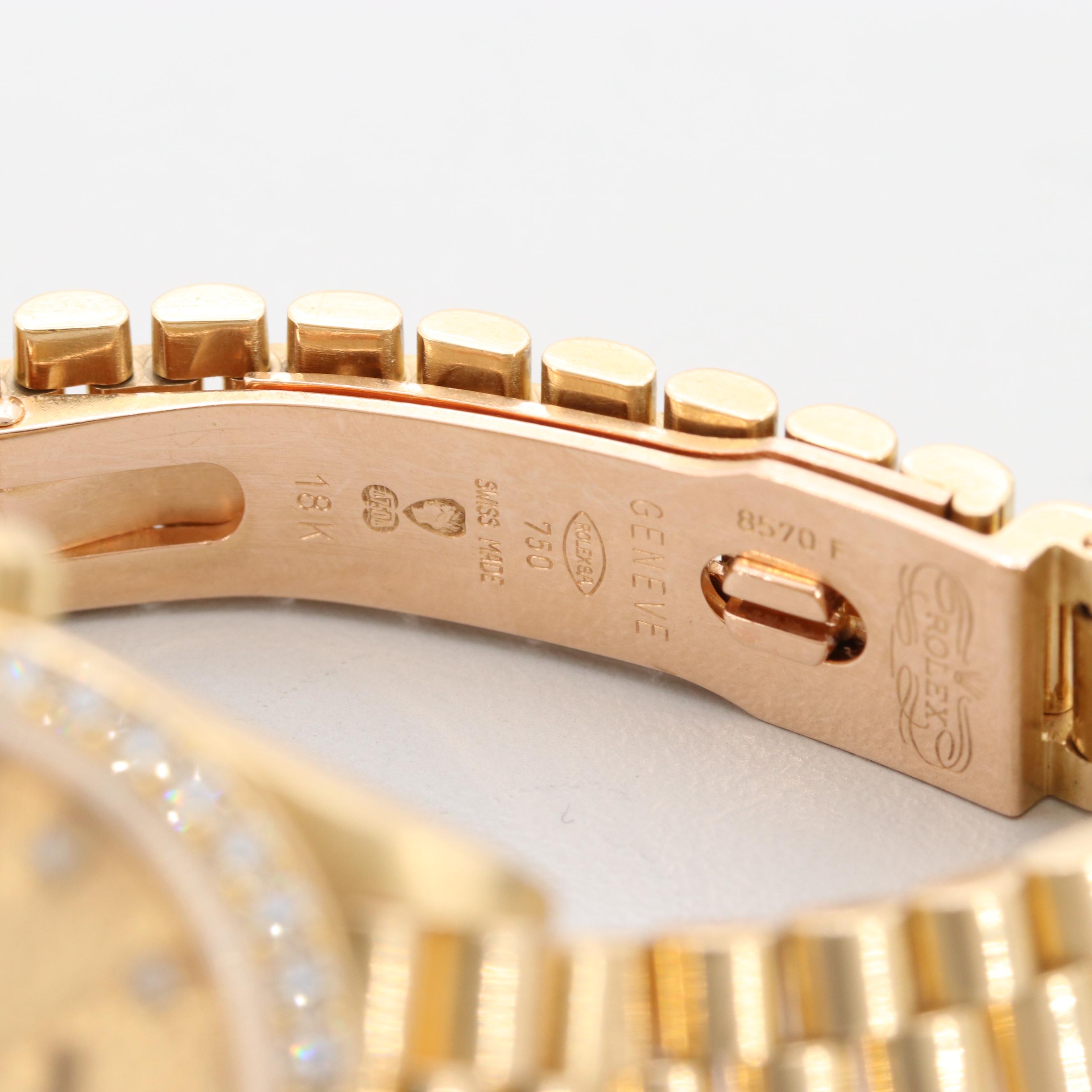 Rolex Datejust 18K Yellow Gold Diamond and Emerald Watch, 1990