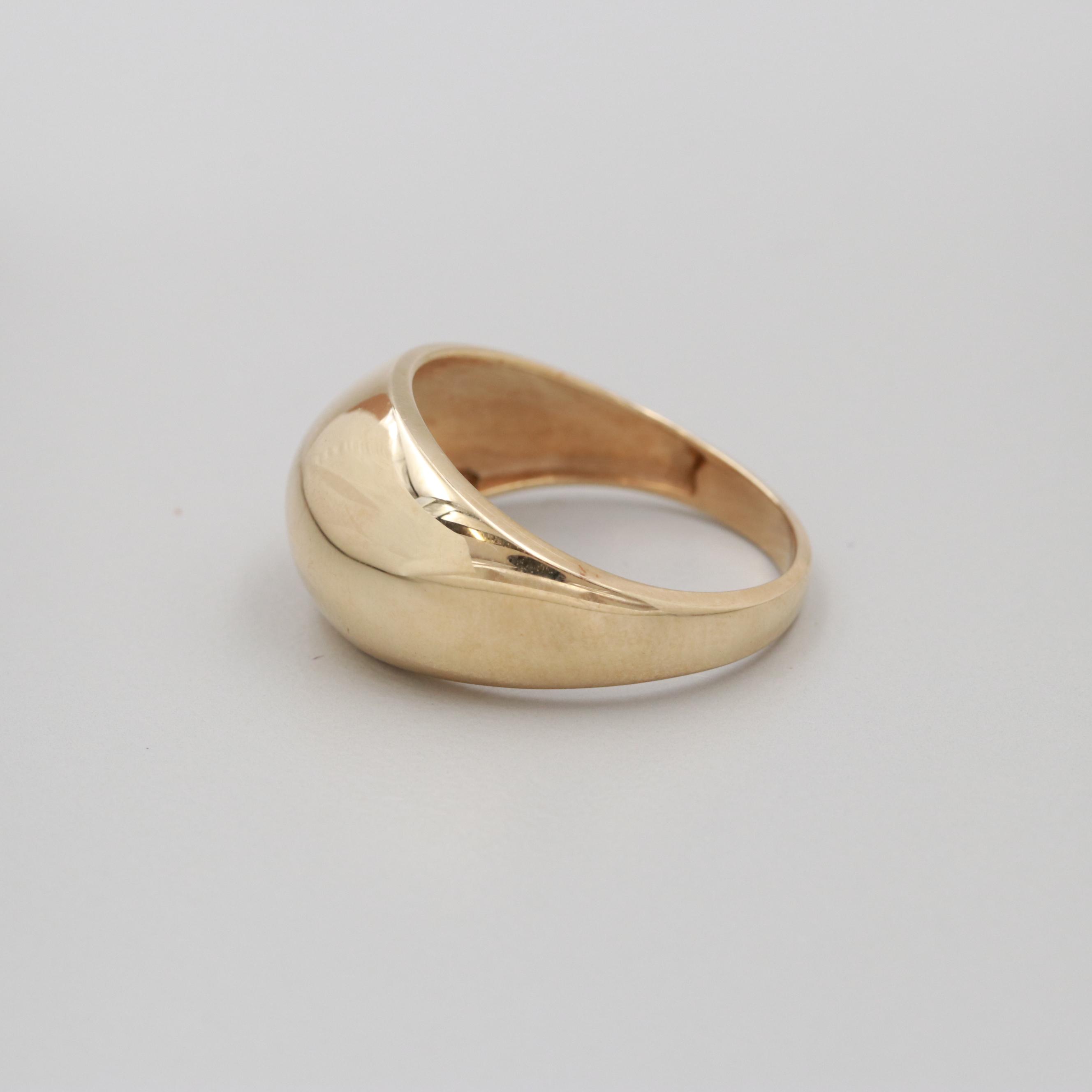 10K Yellow Gold Dome Ring
