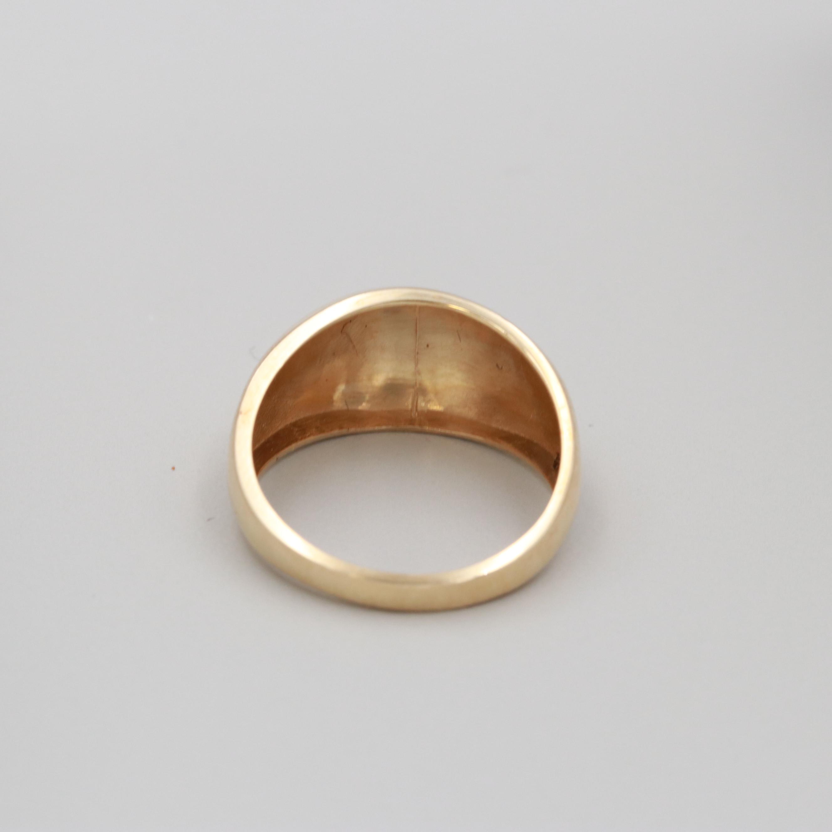 10K Yellow Gold Dome Ring
