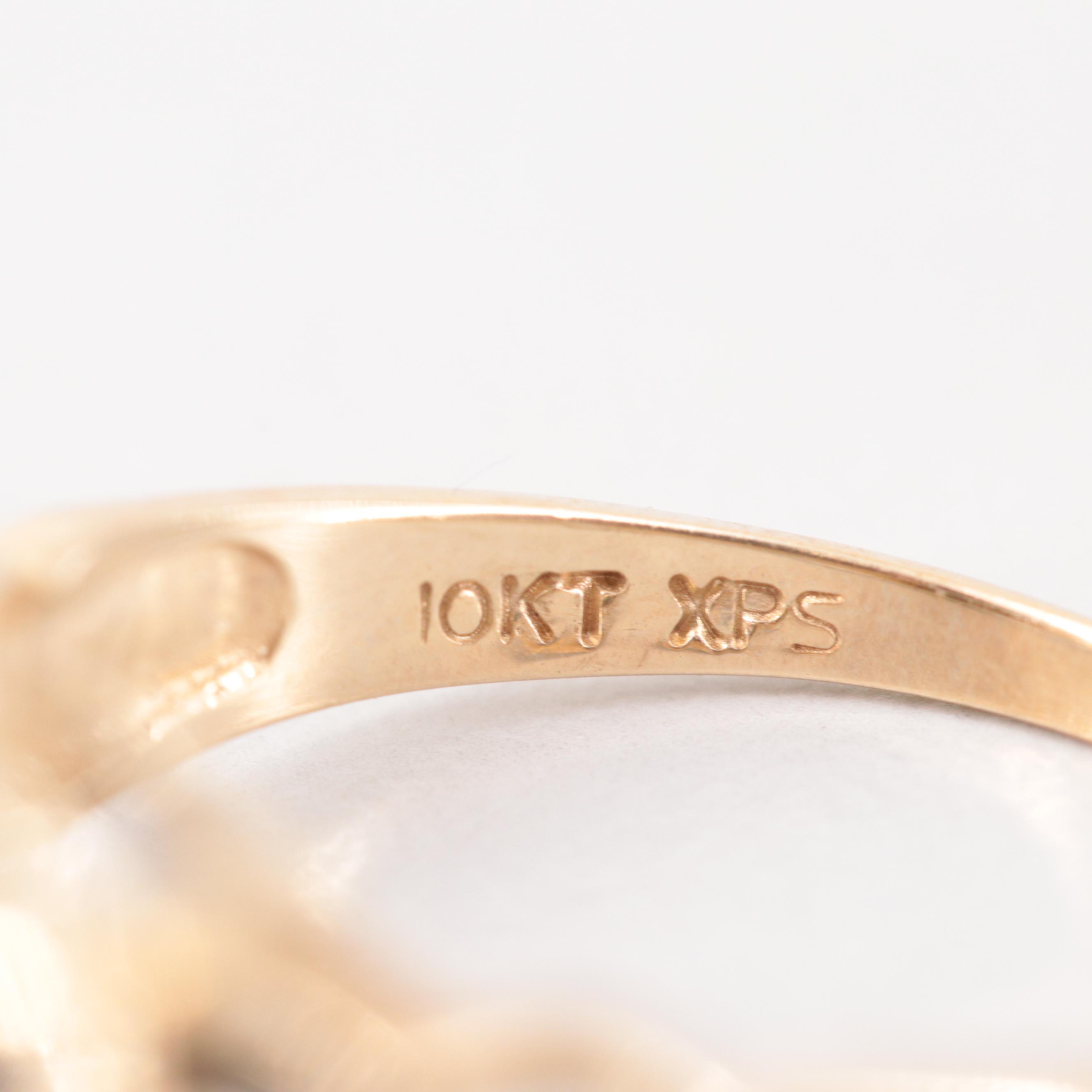 10K Yellow Gold Boulder Opal Ring