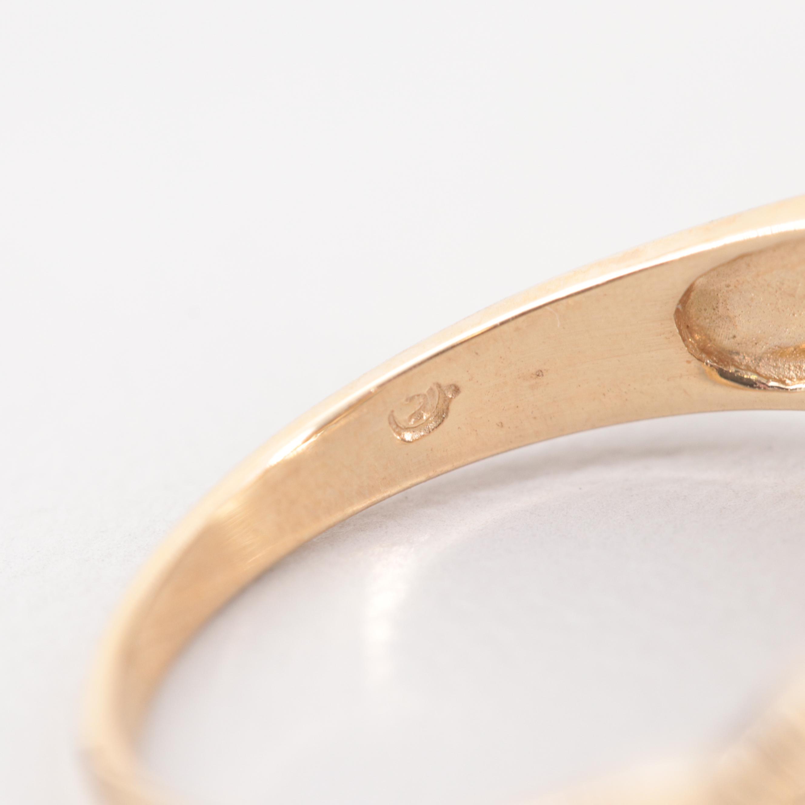 10K Yellow Gold Boulder Opal Ring