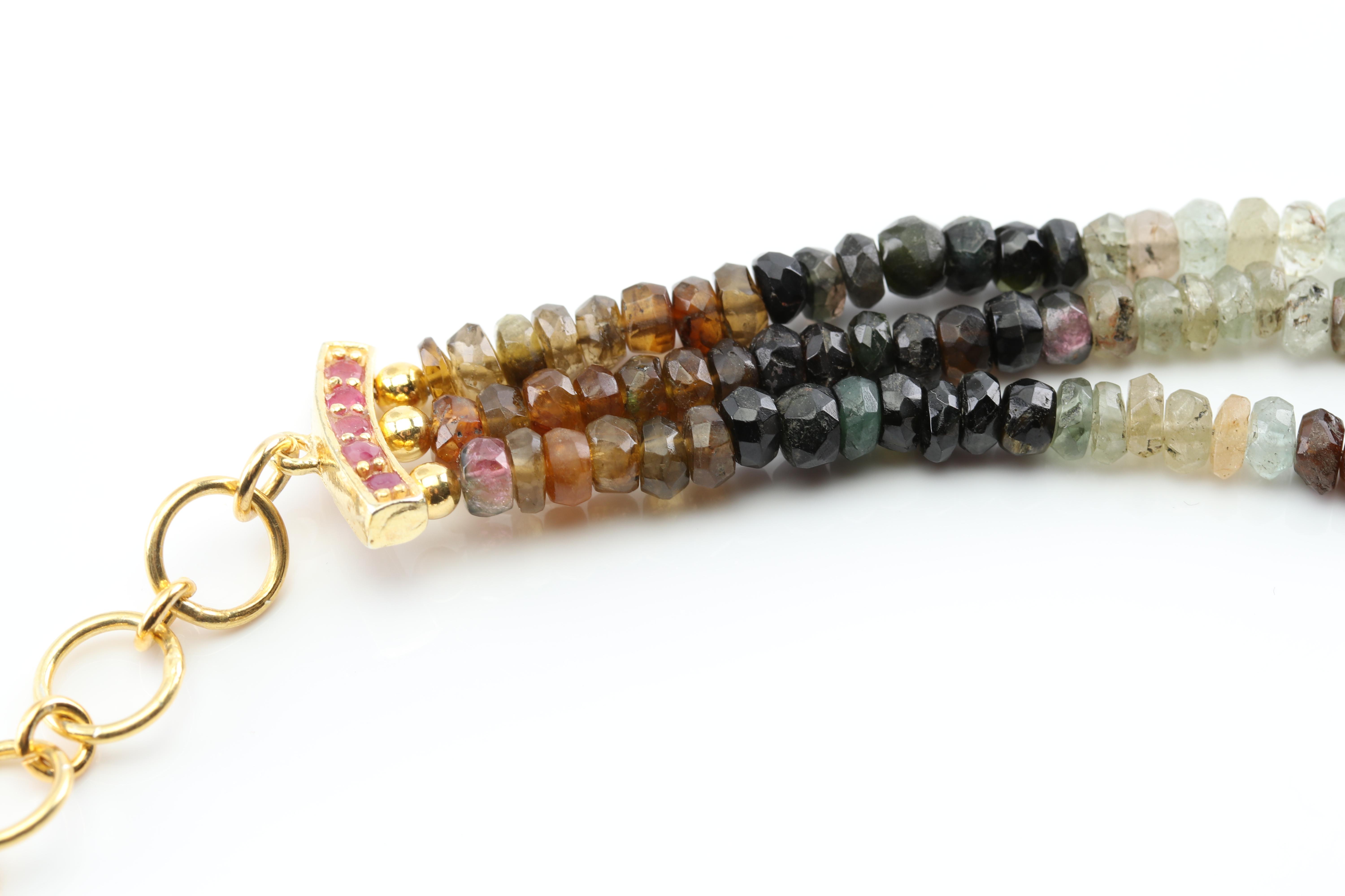 Sterling Silver Freshwater Pearl Multi Gemstone Medallion Necklace